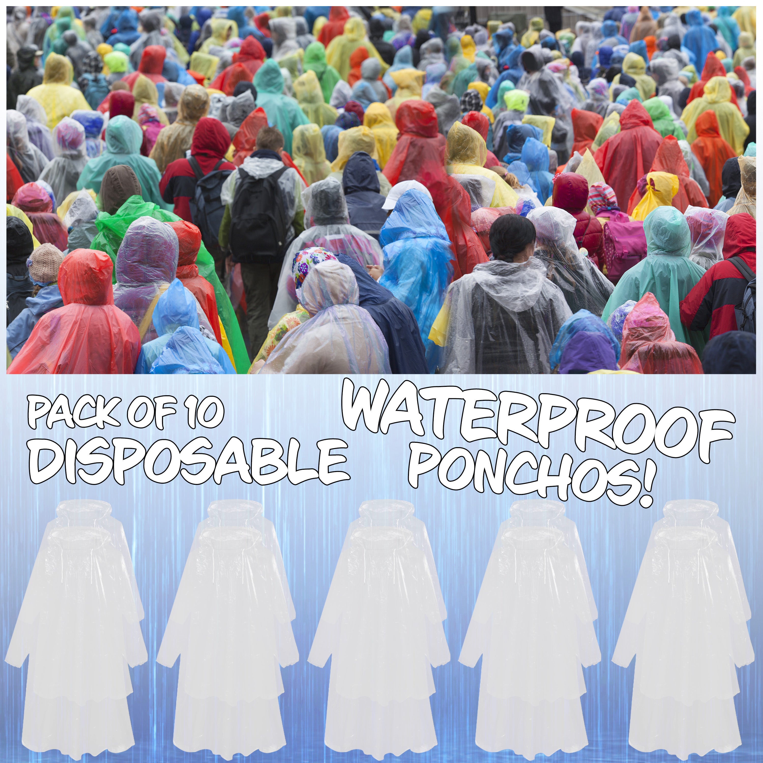 citycomfort-poncho-pluie-jetable-adulte-transparent-lot-10 image 2