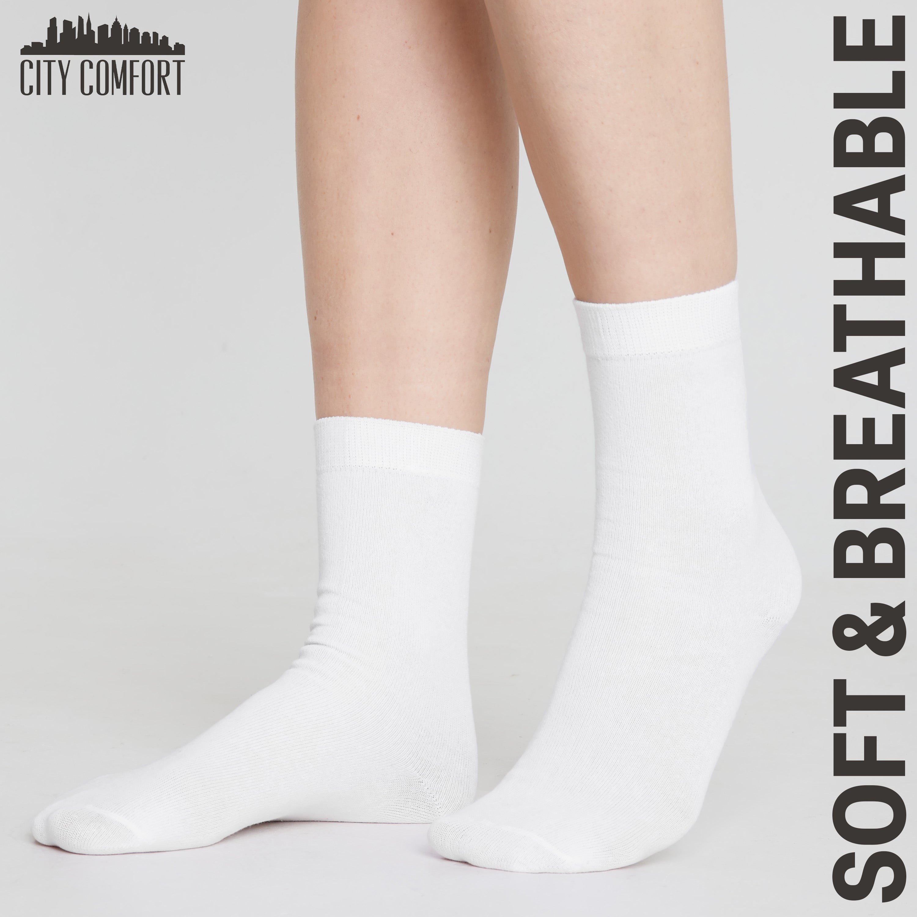 citycomfort-chaussettes-femme-coton-mi-mollet-lot-12 image 4