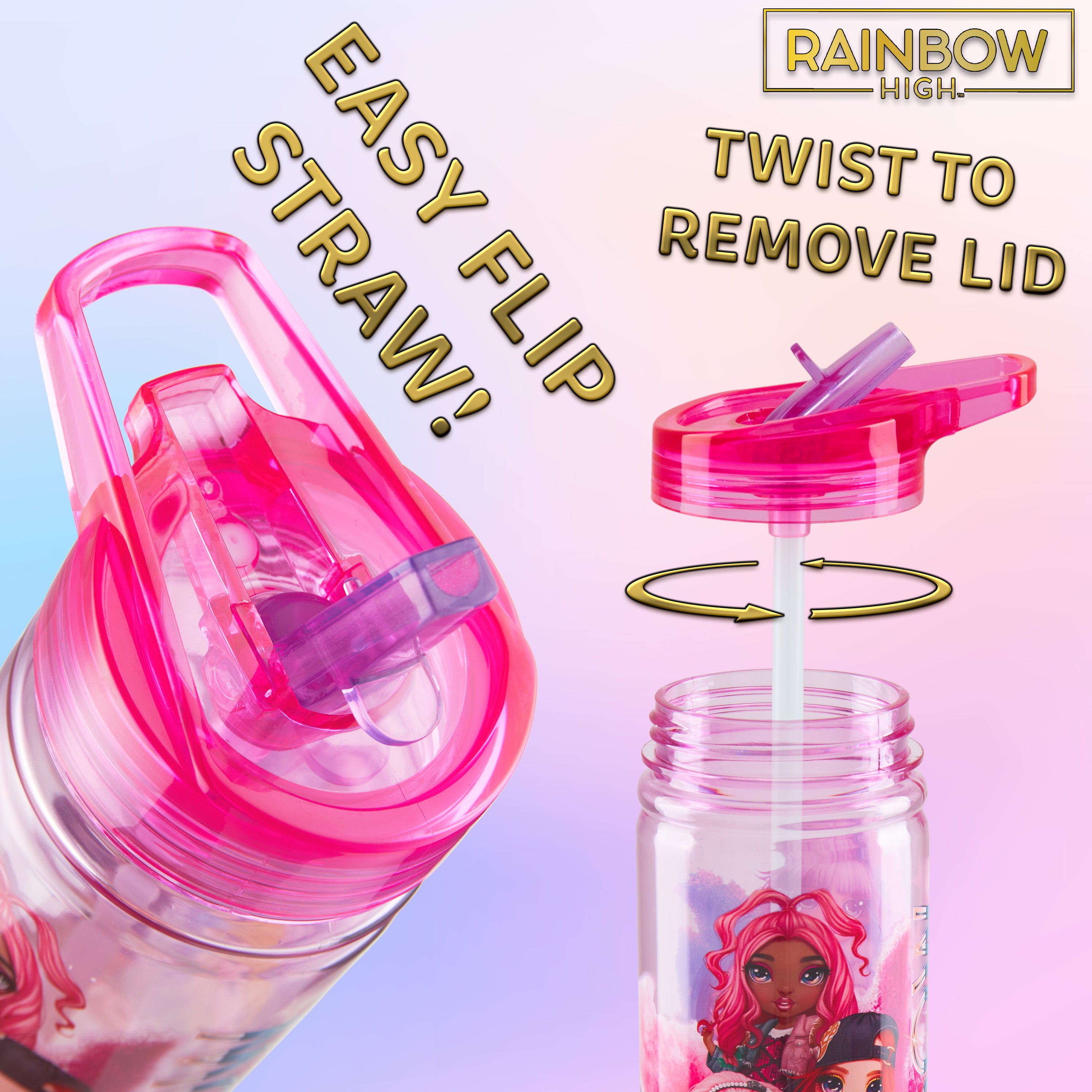 rainbow-high-gourde-paille-fille-580-ml-sans-bpa image 6