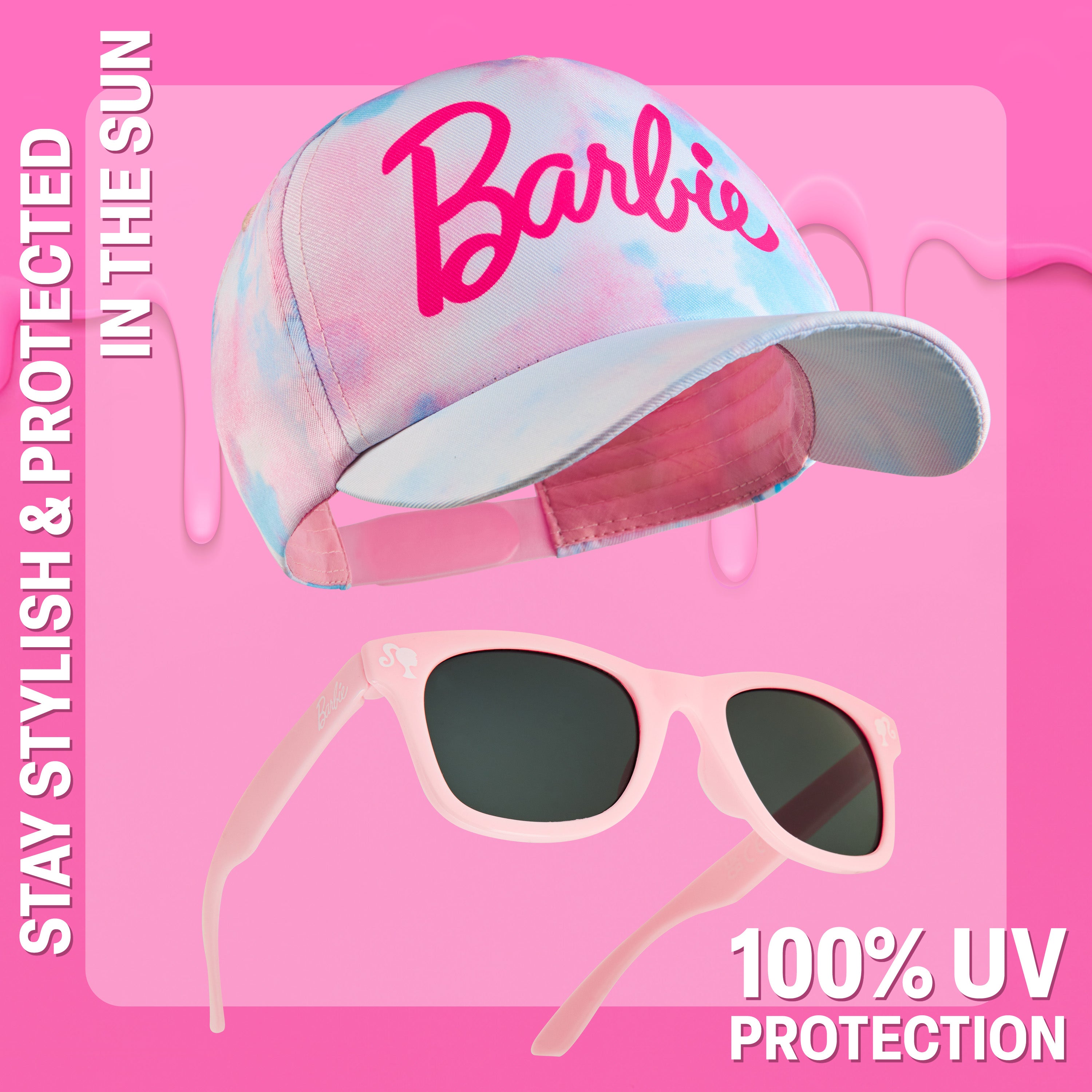 barbie-casquette-lunettes-fille-rose-ensemble-uv400 image 6