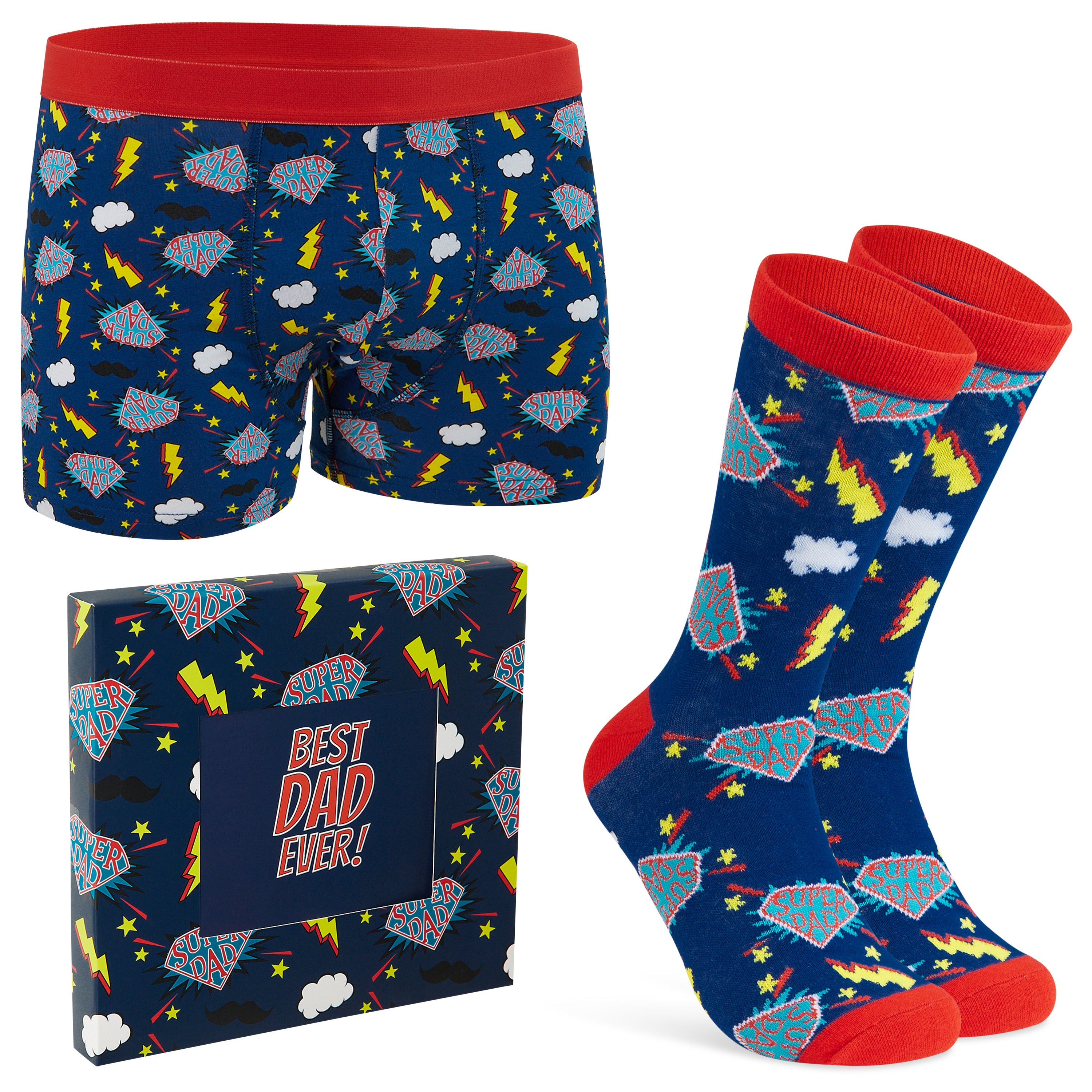 citycomfort-super-dad-boxer-homme-chaussettes-coton-coffret image 1
