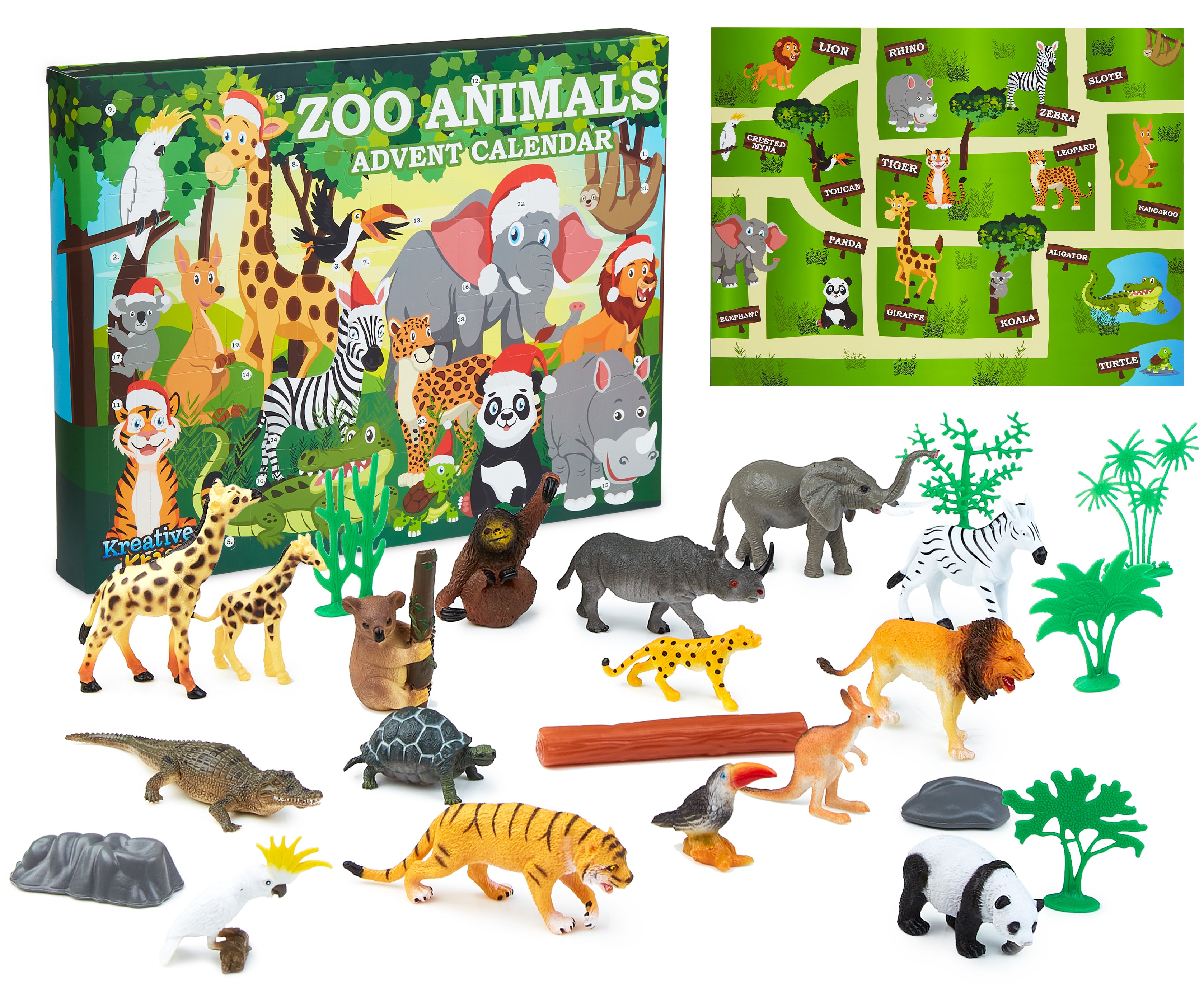 kreativekraft-calendrier-de-l-avent-enfant-zoo-24-jouets image 1