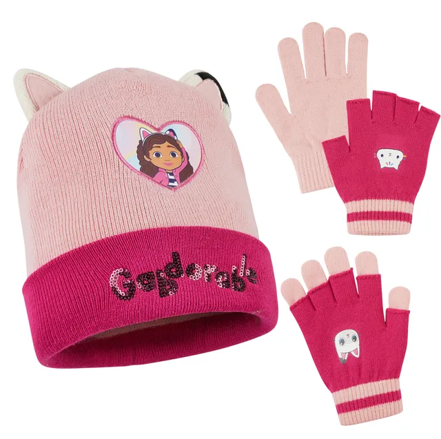 gabby-s-dollhouse-bonnet-gants-fille-hiver-rose-2-pi-ces image 1