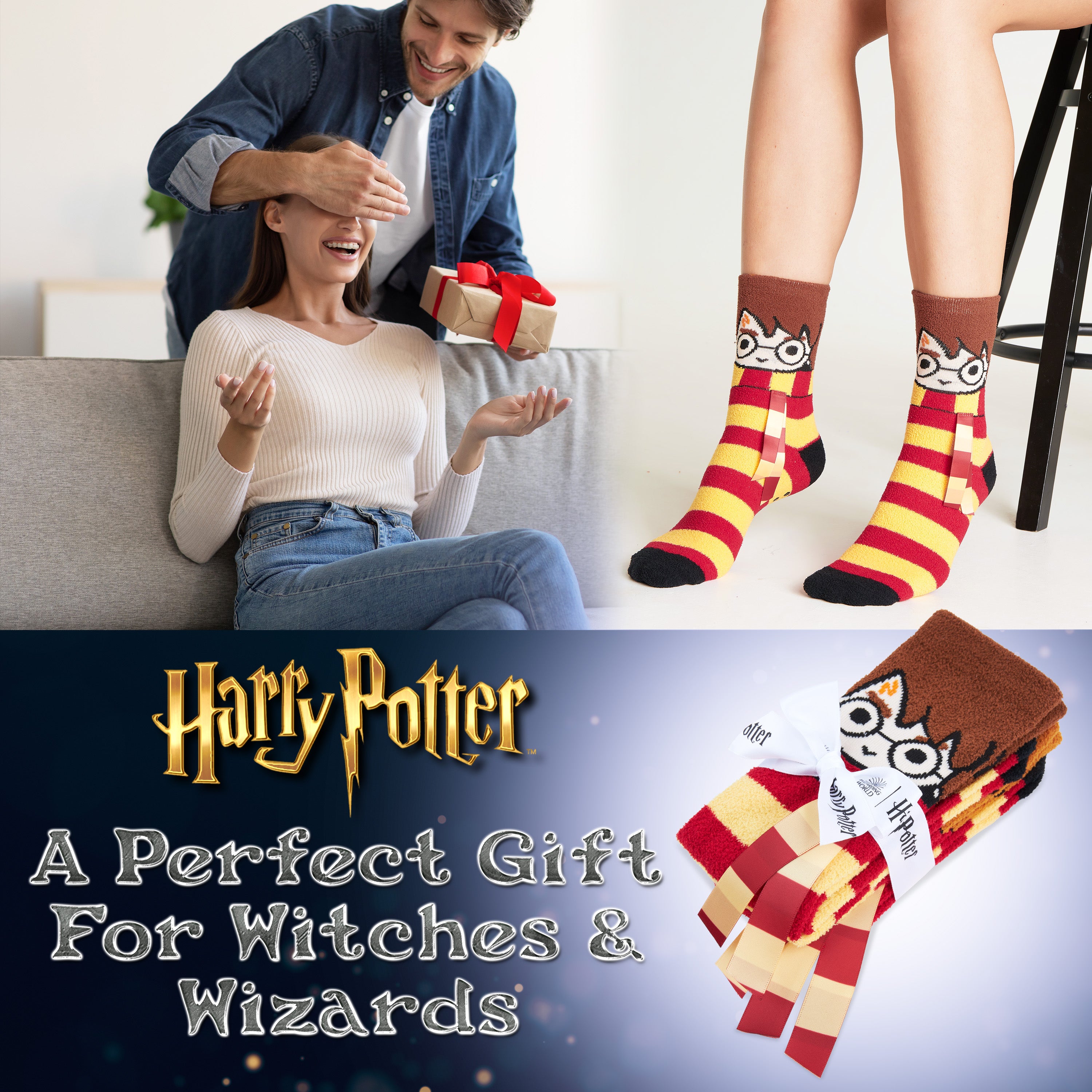 harry-potter-chaussettes-pilou-femme-lot-2-antidarapantes image 3
