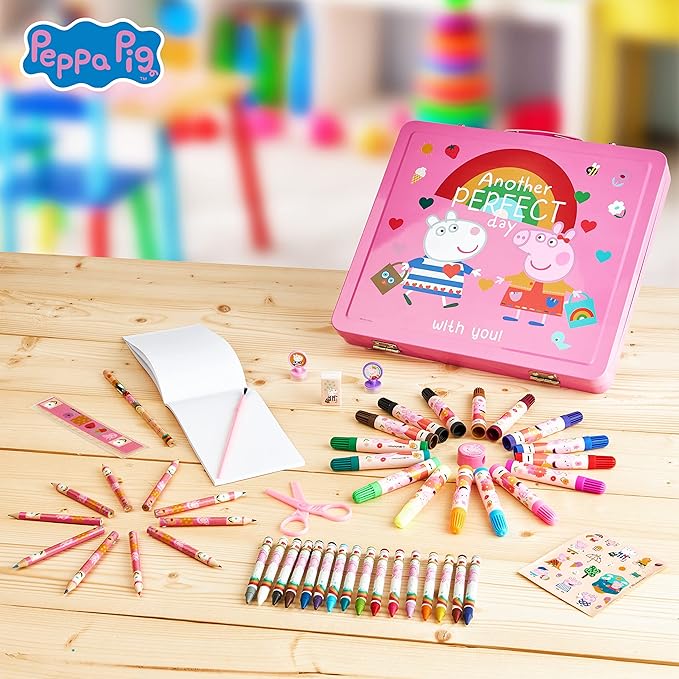 peppa-pig-mallette-dessin-enfant-set-40-pi-ces-valise-rose image 5