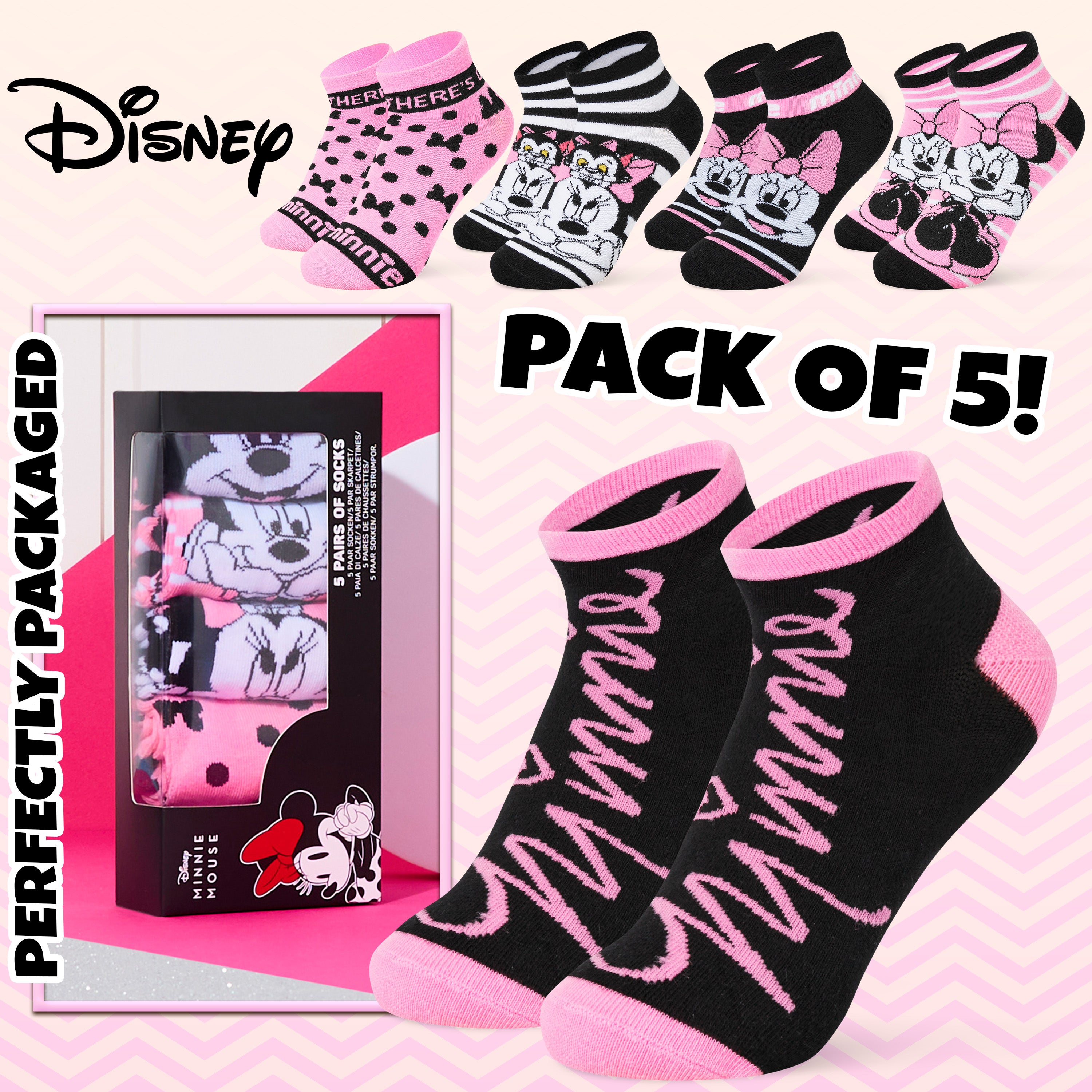 disney-chaussettes-basses-coton-lot-de-5-femme-motifs image 6