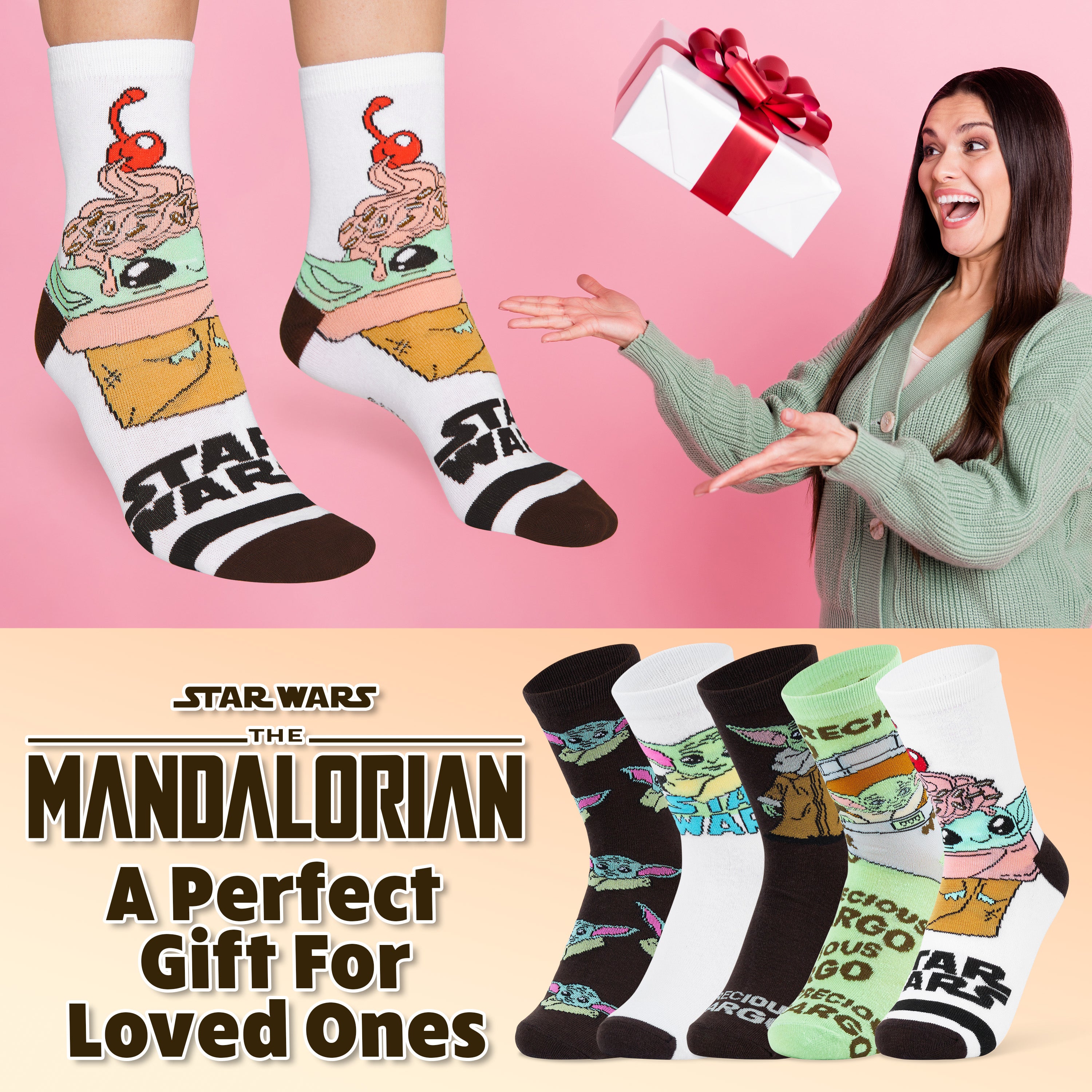 disney-mandalorian-chaussettes-baby-yoda-grogu-lot-5-coton image 3