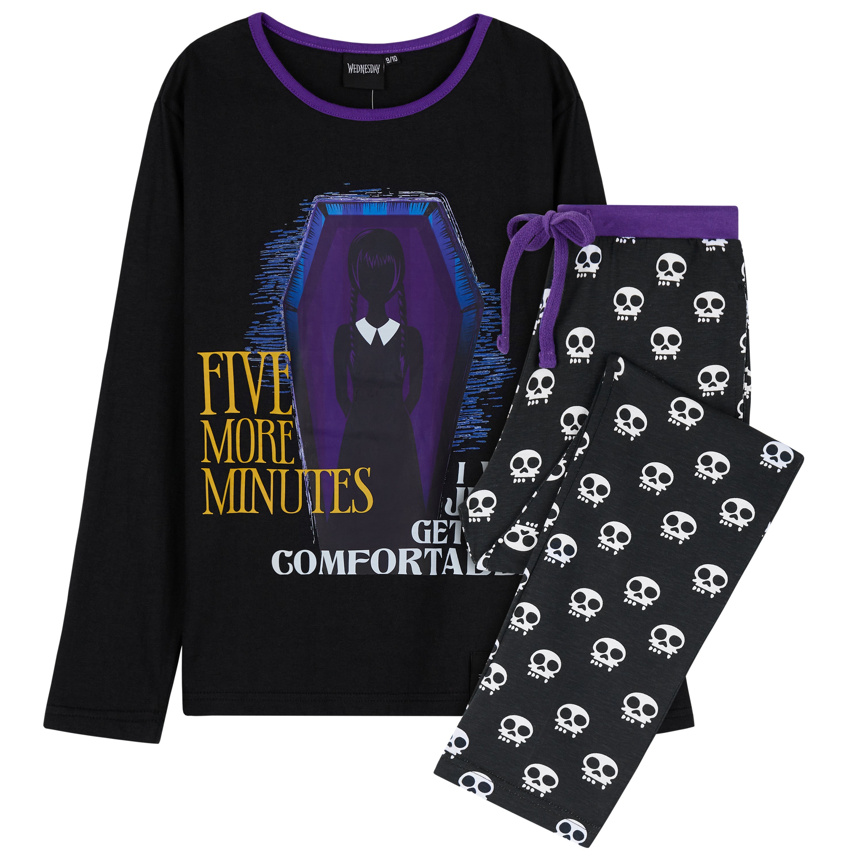 get-trend-wednesday-pyjama-fille-ensemble-coton-skull image 2