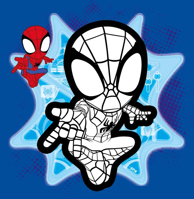 marvel-spidey-je-colorie-sans-d-border-livre-coloriage-3-ans-relief image 1