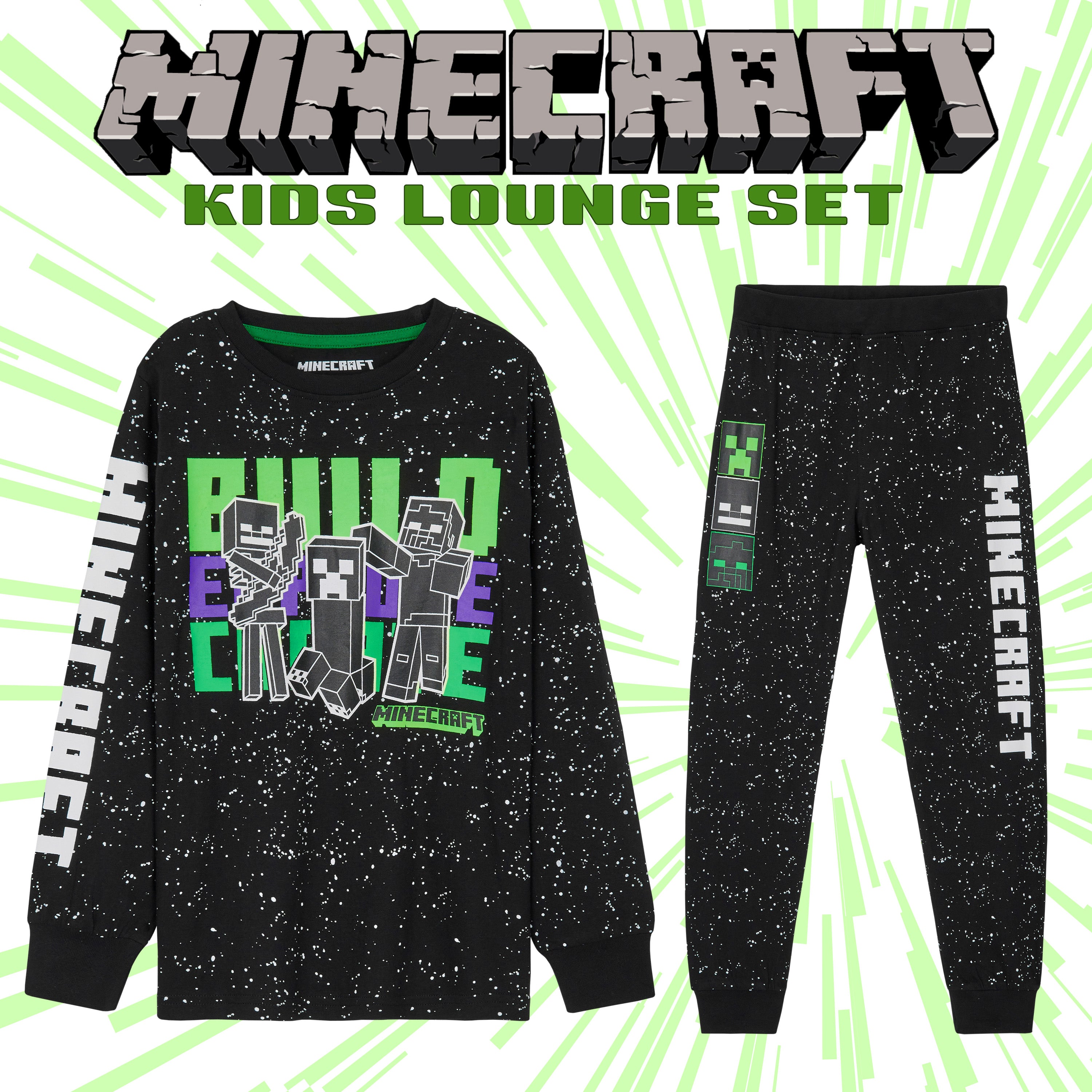 minecraft-pyjama-gar-on-coton-t-shirt-9-10-ans-2-pi-ces image 6