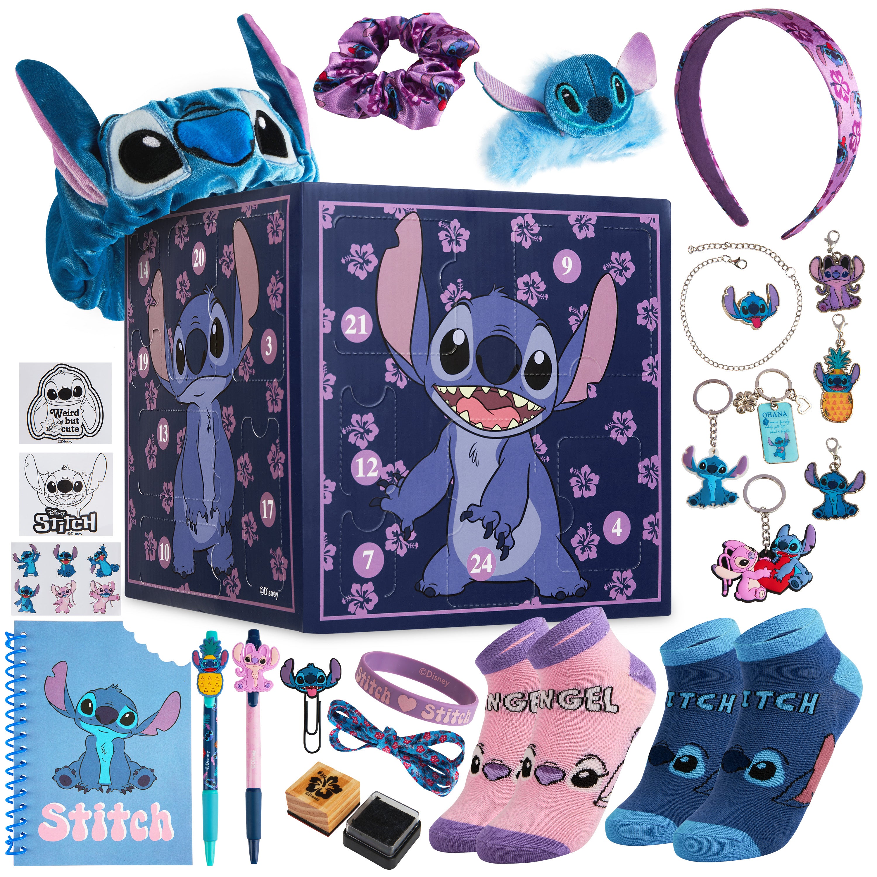 disney-stitch-calendrier-avent-2025-cube-violet-papeterie-24 image 1