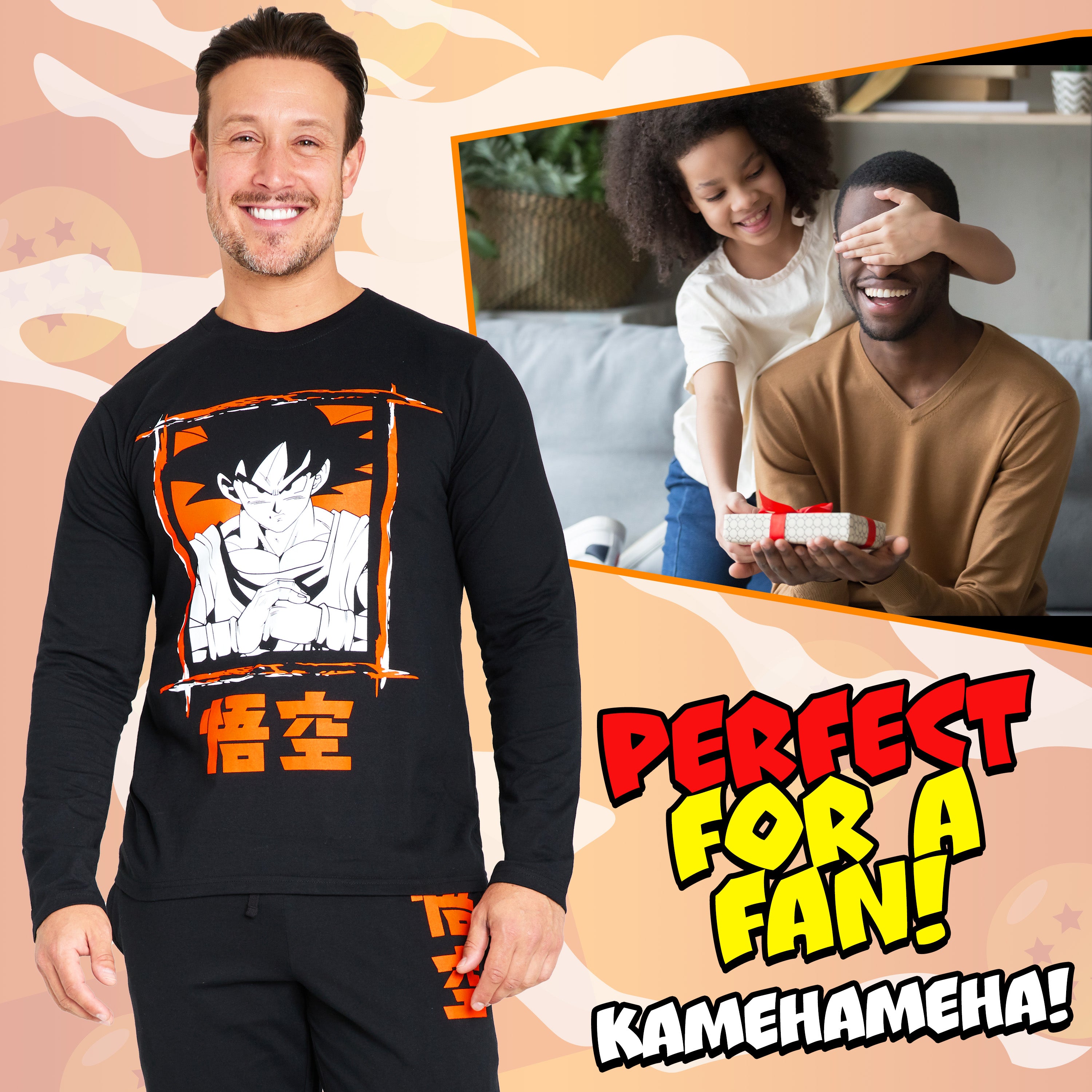 dragon-ball-z-pyjama-long-homme-manches-longues-taille-s image 2