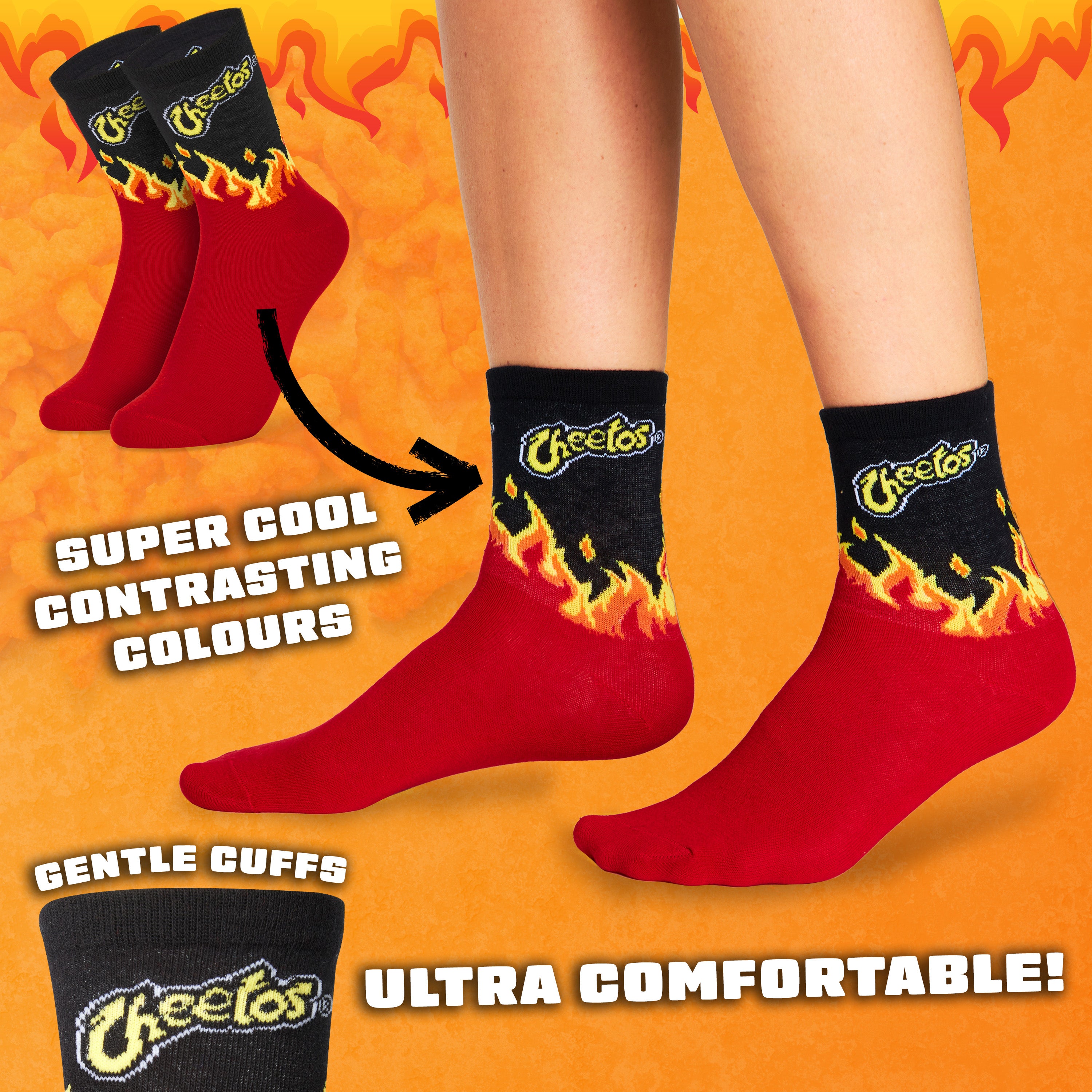 cheetos-chaussettes-femme-fantaisie-lot-5-mi-mollet image 4