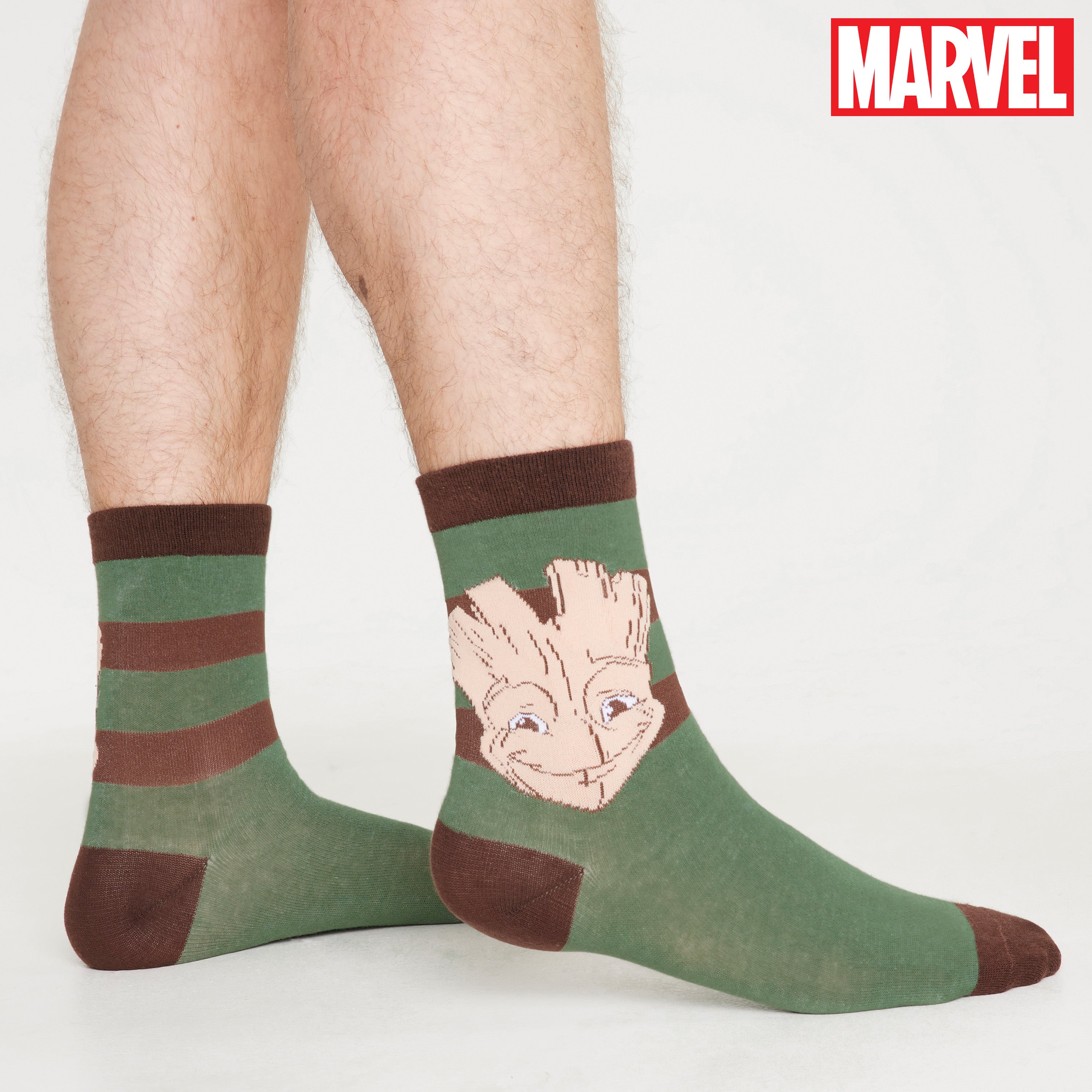 get-trend-men-chaussettes-homme-marvel-groot-x5-coton image 6