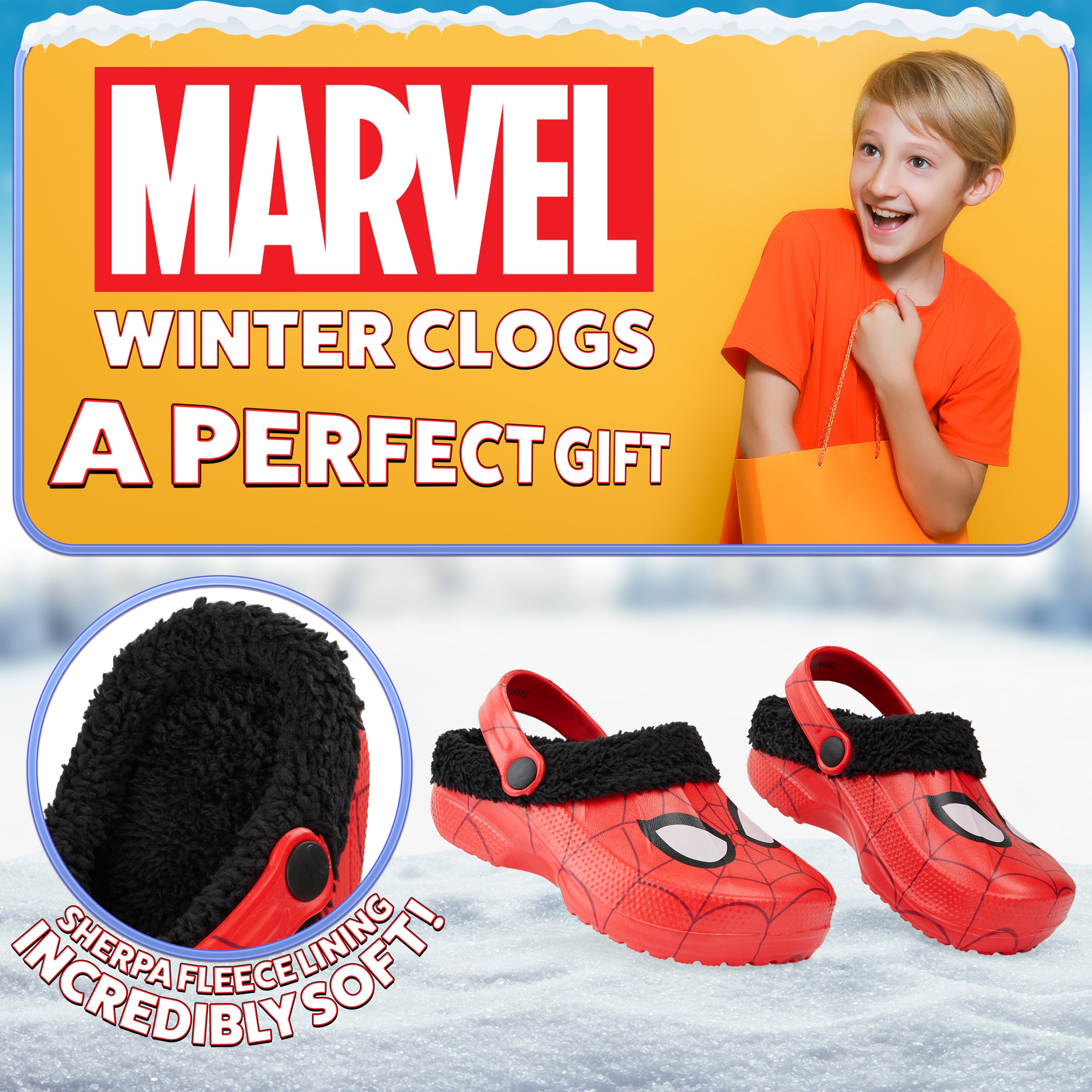 marvel-spiderman-sabots-hiver-gar-on-doublure-polaire image 3