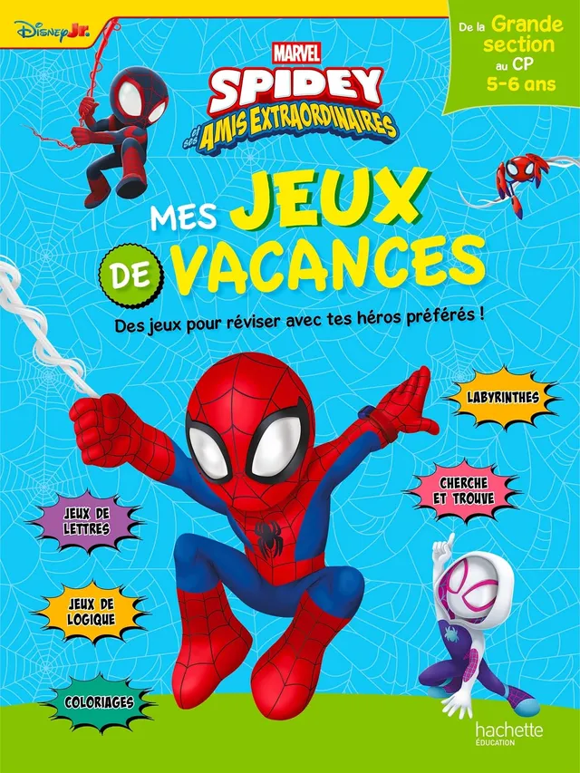 marvel-spidey-cahier-jeux-vacances-2026-grande-section-au-cp image 1