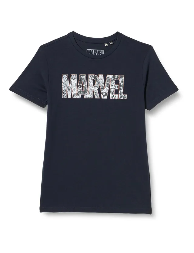 marvel-t-shirt-gar-on-8-ans-noir-super-h-ros image 1