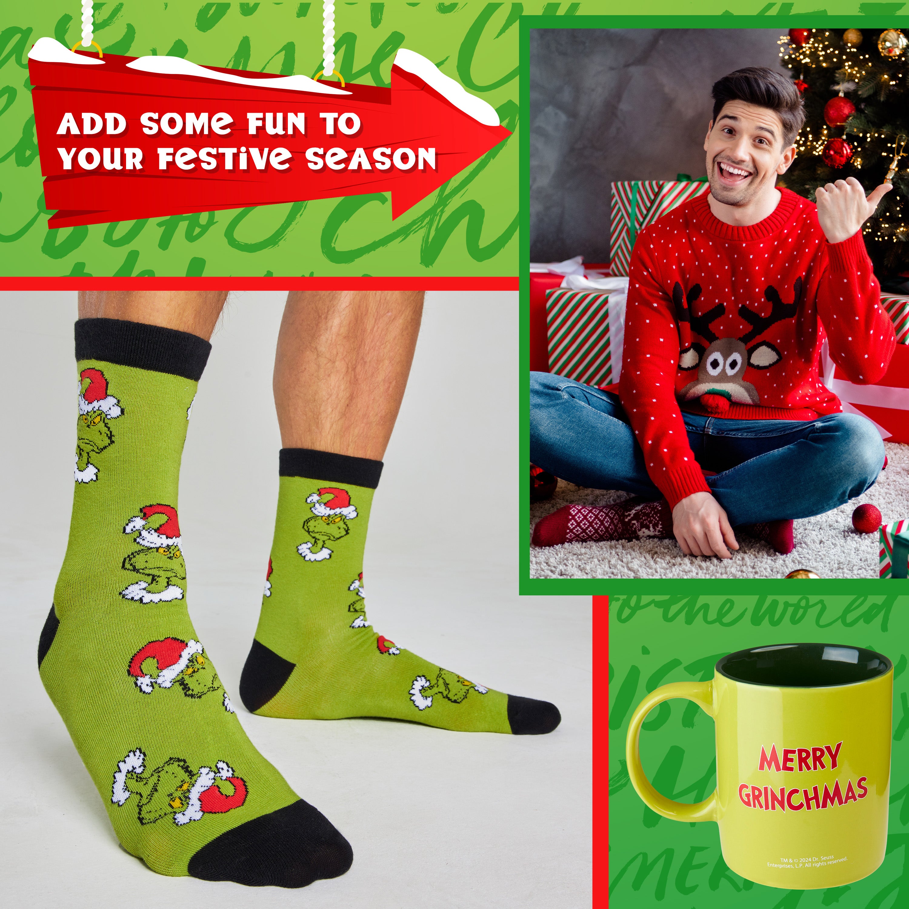 get-trend-home-kitchen-coffret-grinch-mug-325-ml-chaussettes image 3