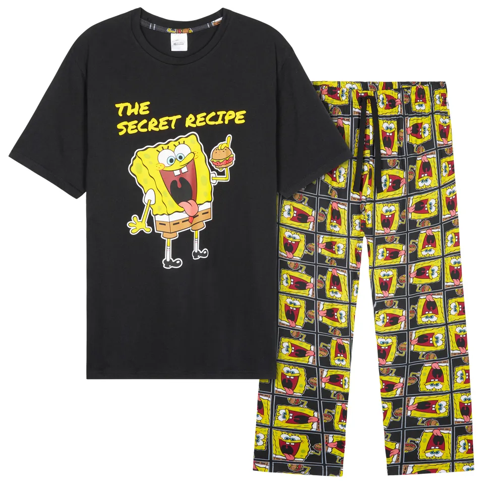 bob-l-ponge-pyjama-homme-t-shirt-pantalon-coton image 1