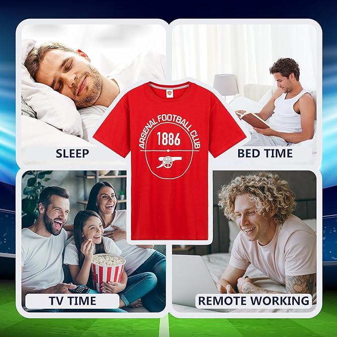 get-trend-pyjama-court-homme-arsenal-taille-l-t image 3