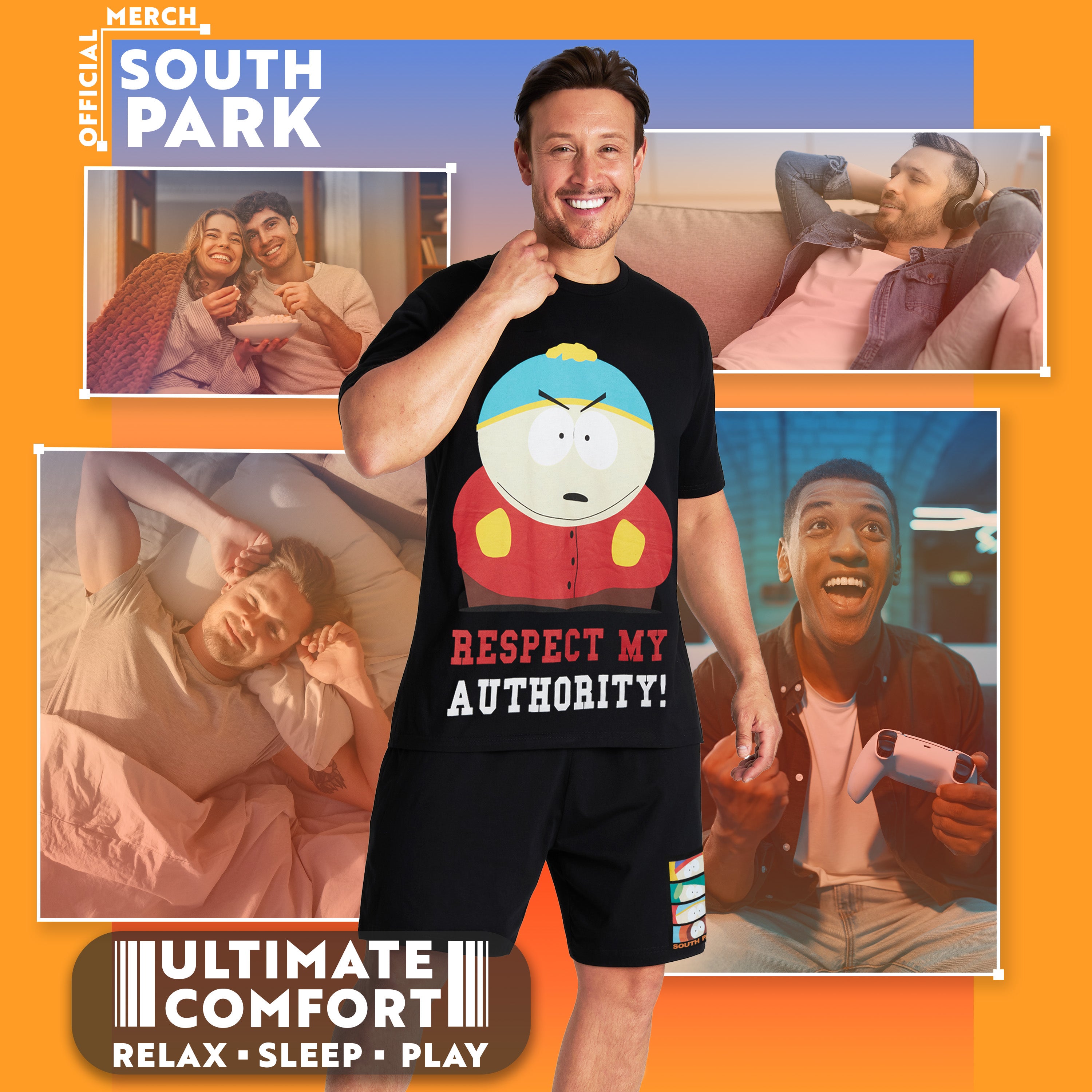 south-park-pyjama-homme-short-t-shirt-ensemble-nuit image 3