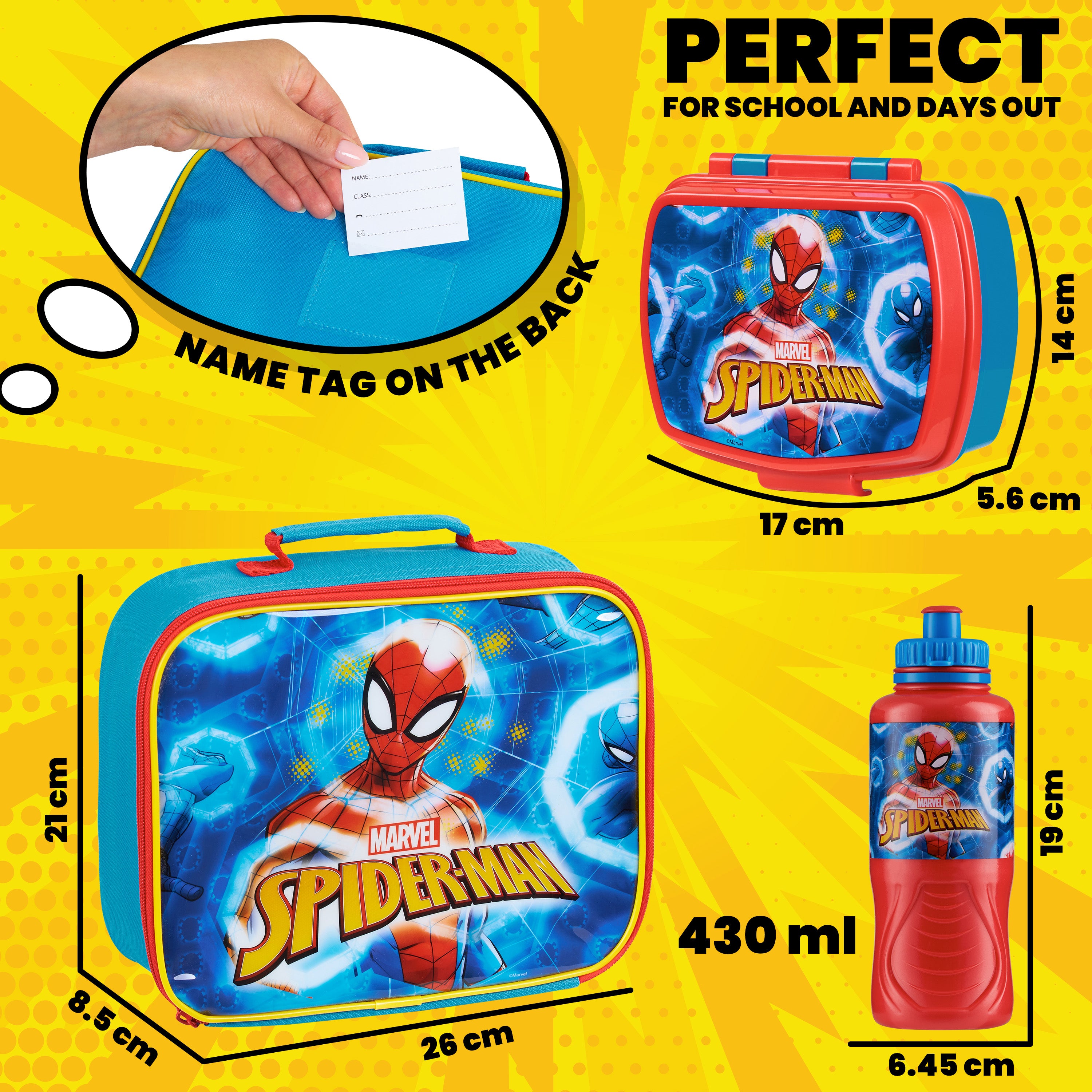 marvel-avengers-lunch-box-enfant-spiderman-3-pi-ces-isotherme image 5