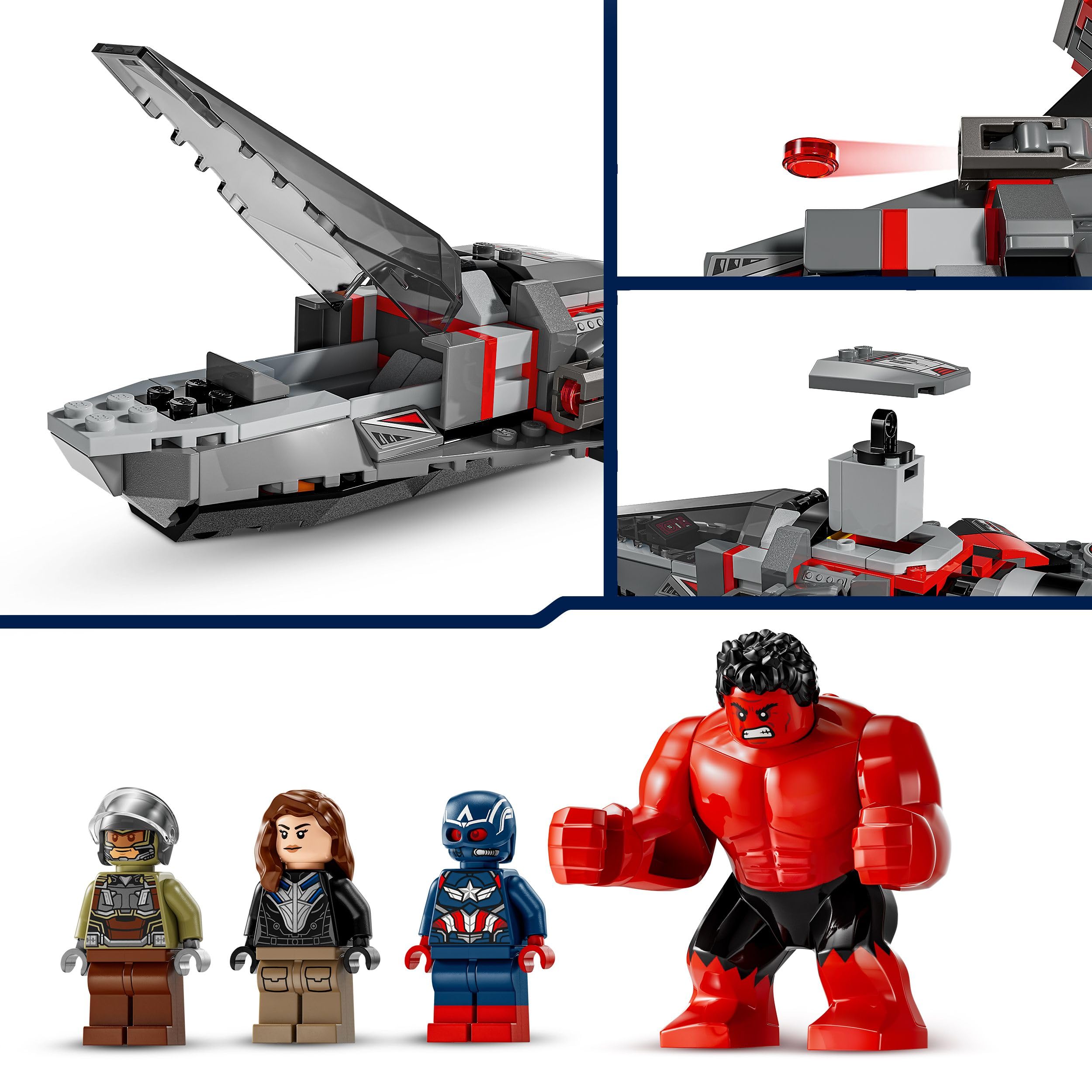 lego-marvel-76292-captain-america-vs-hulk-rouge-avion-7-ans image 3