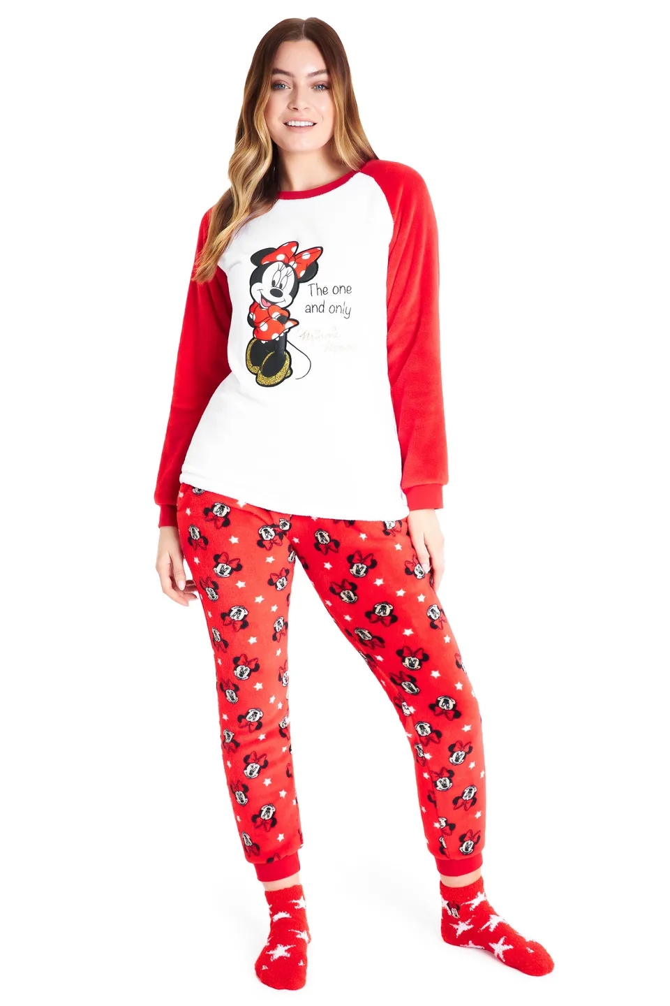 disney-pyjama-polaire-femme-stitch-avec-chaussettes-taille-s image 1