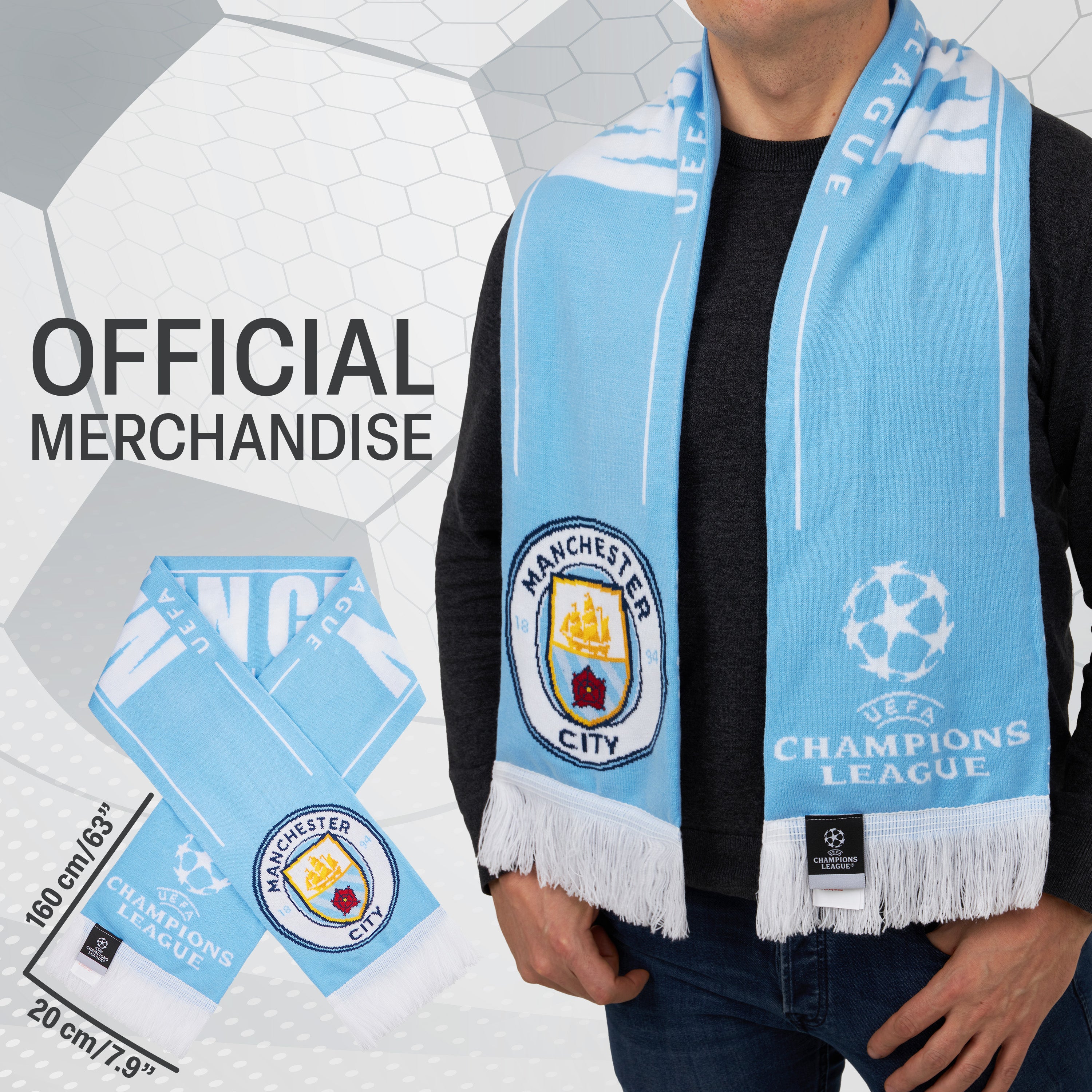 manchester-city-charpe-supporter-homme-bleue-160-cm image 4
