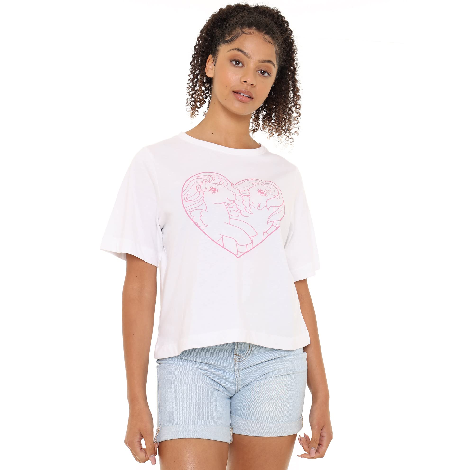 my-little-pony-crop-top-c-ur-line-art-blanc-boxy-femme-cotton-soul image 3