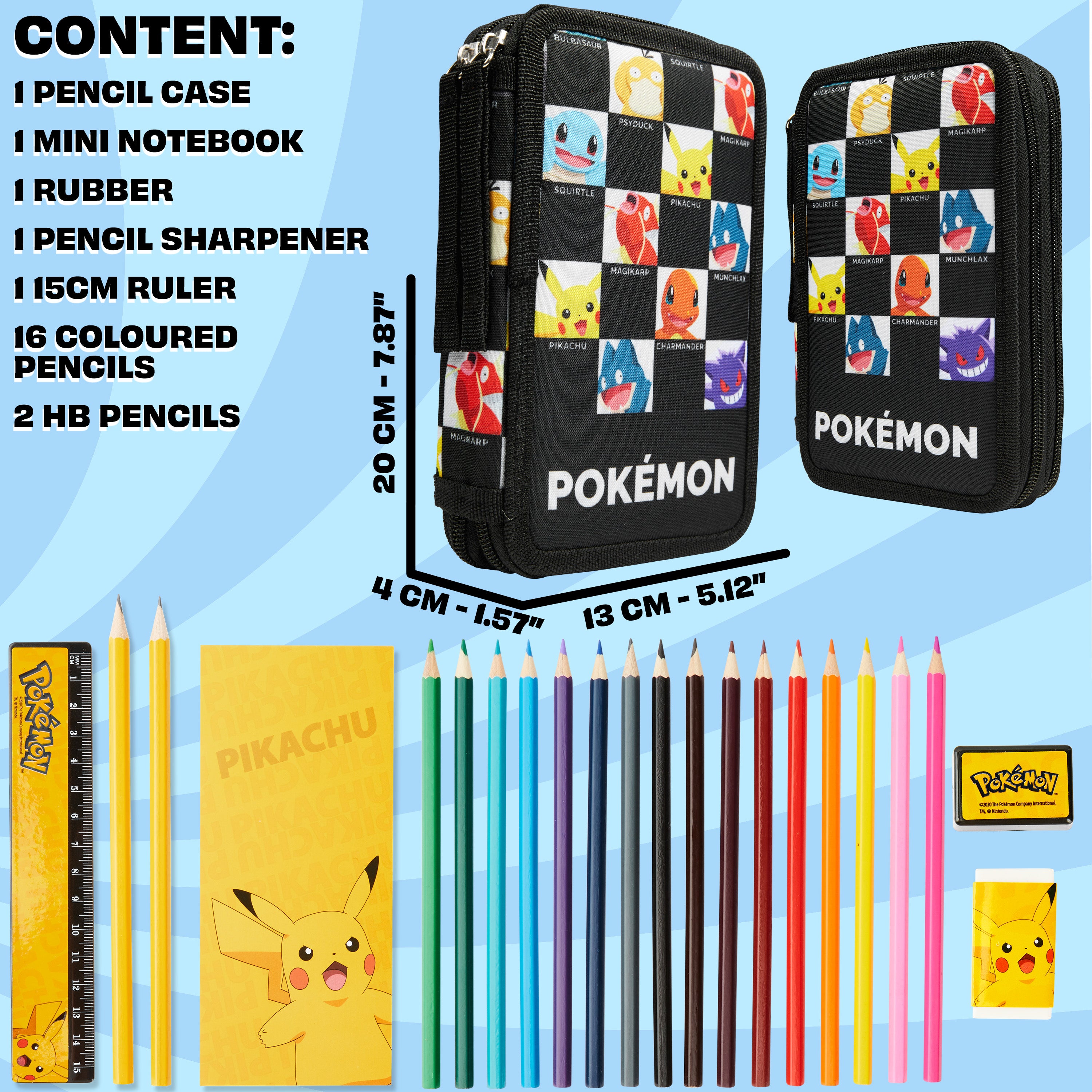 pok-mon-trousse-garnie-enfant-pikachu-personnages image 6