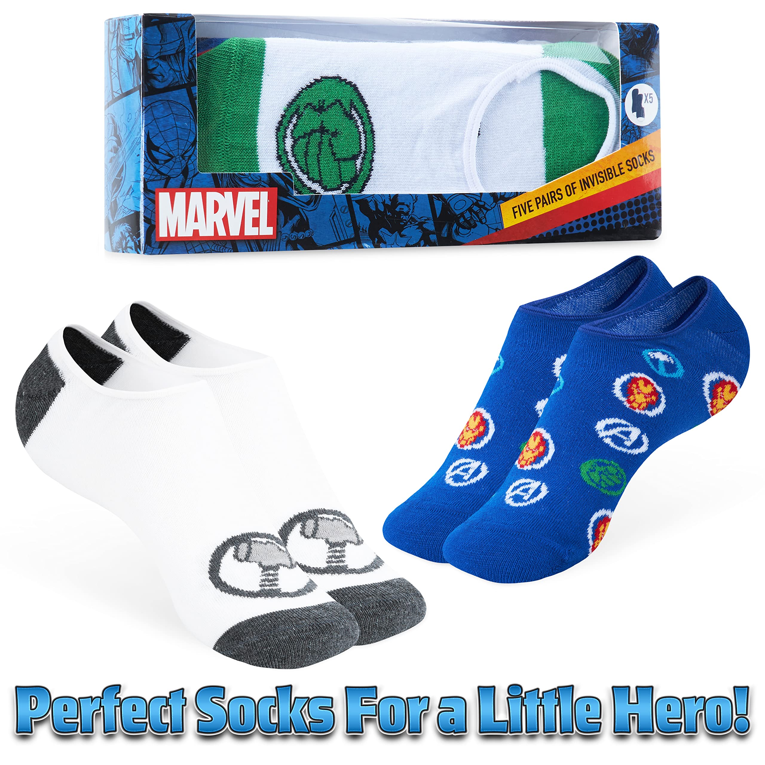 marvel-socquettes-gar-on-coffret-5-blanc-multicolore image 6