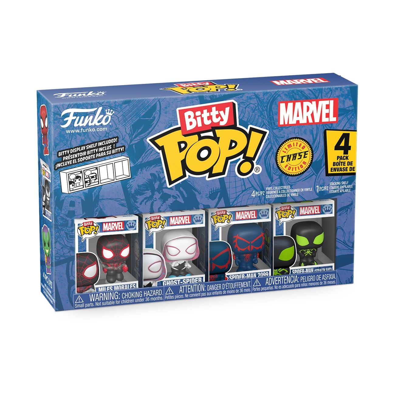 funko-bitty-pop-spider-man-miles-morales-figurine-mini-pack-4-chase image 1