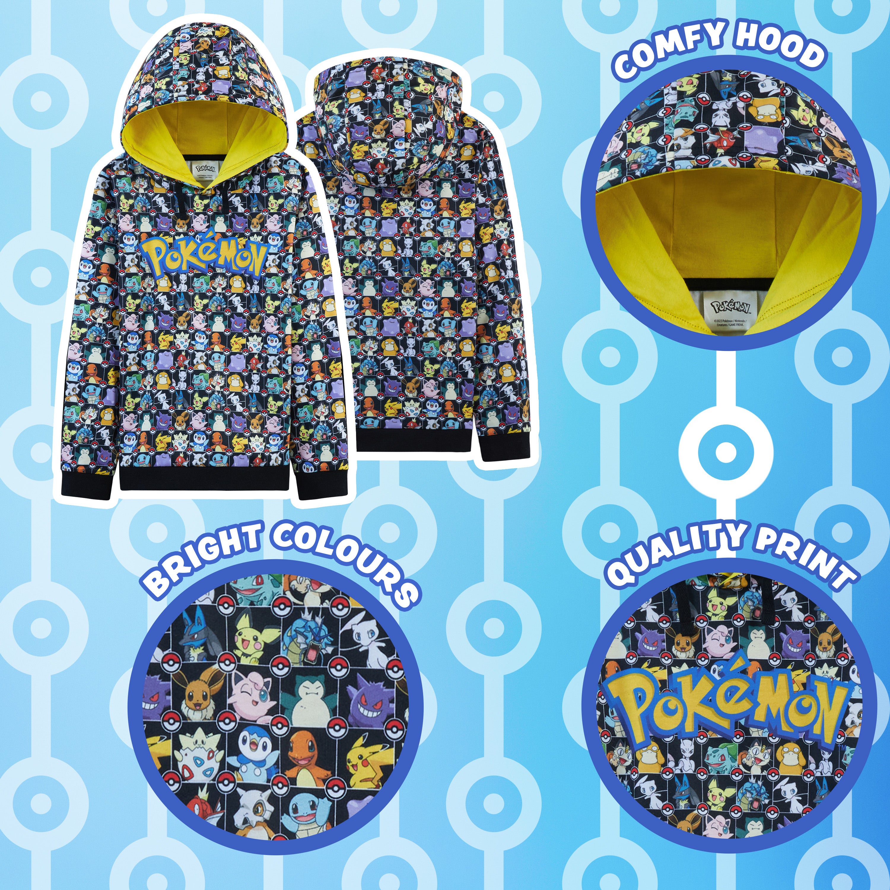 pok-mon-sweat-capuche-gar-on-pikachu-7-8-ans image 4