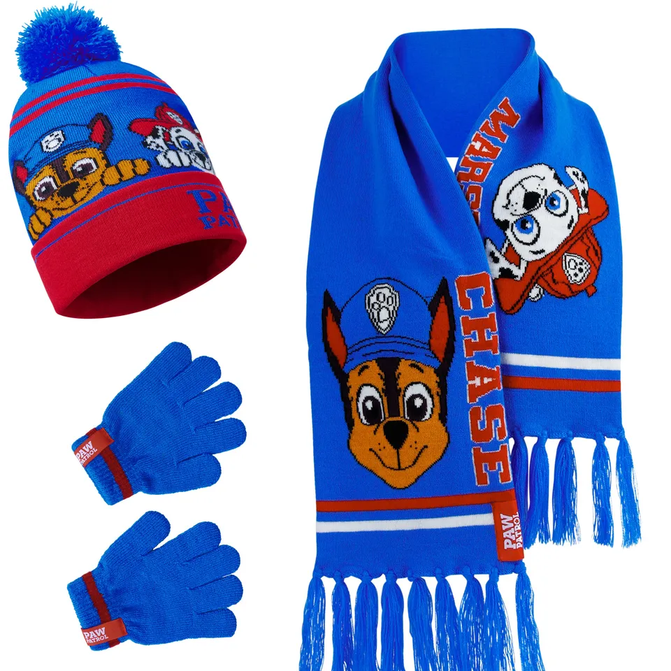 paw-patrol-ensemble-hiver-gar-on-bonnet-charpe-gants image 1