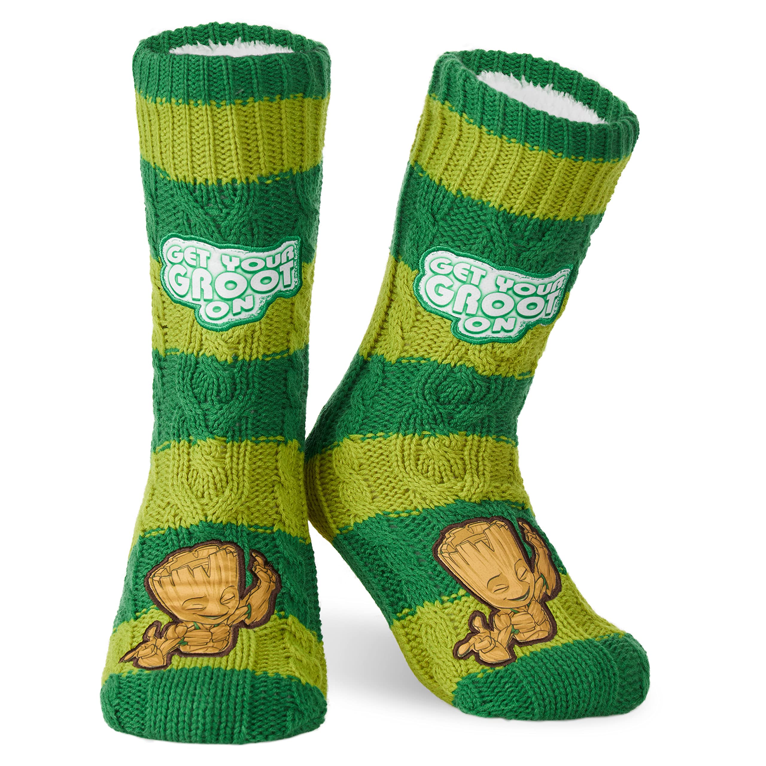 marvel-chaussettes-homme-vert-38-44-sherpa-antid-rapant image 1