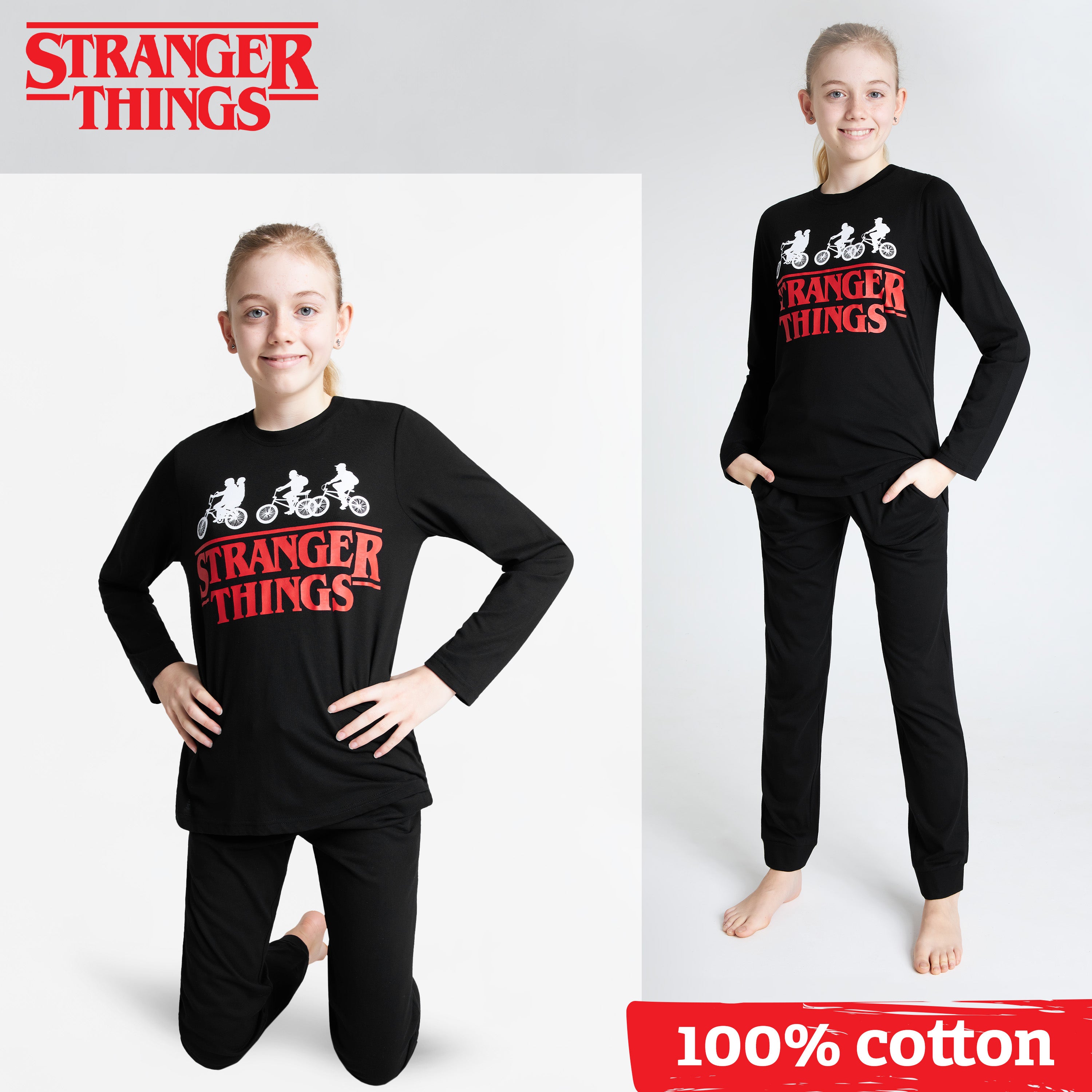 get-trend-stranger-things-pyjama-fille-coton-2-pi-ces-13-14-ans image 4