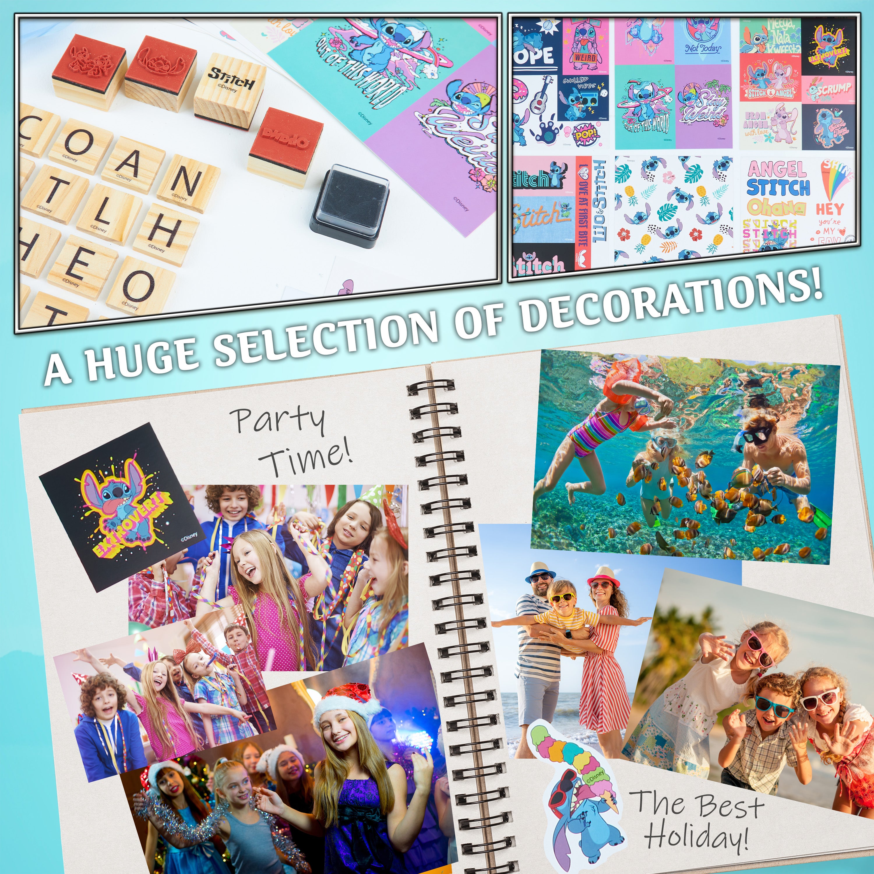 disney-stitch-scrapbook-kit-enfant-album-stickers-25x25 image 5
