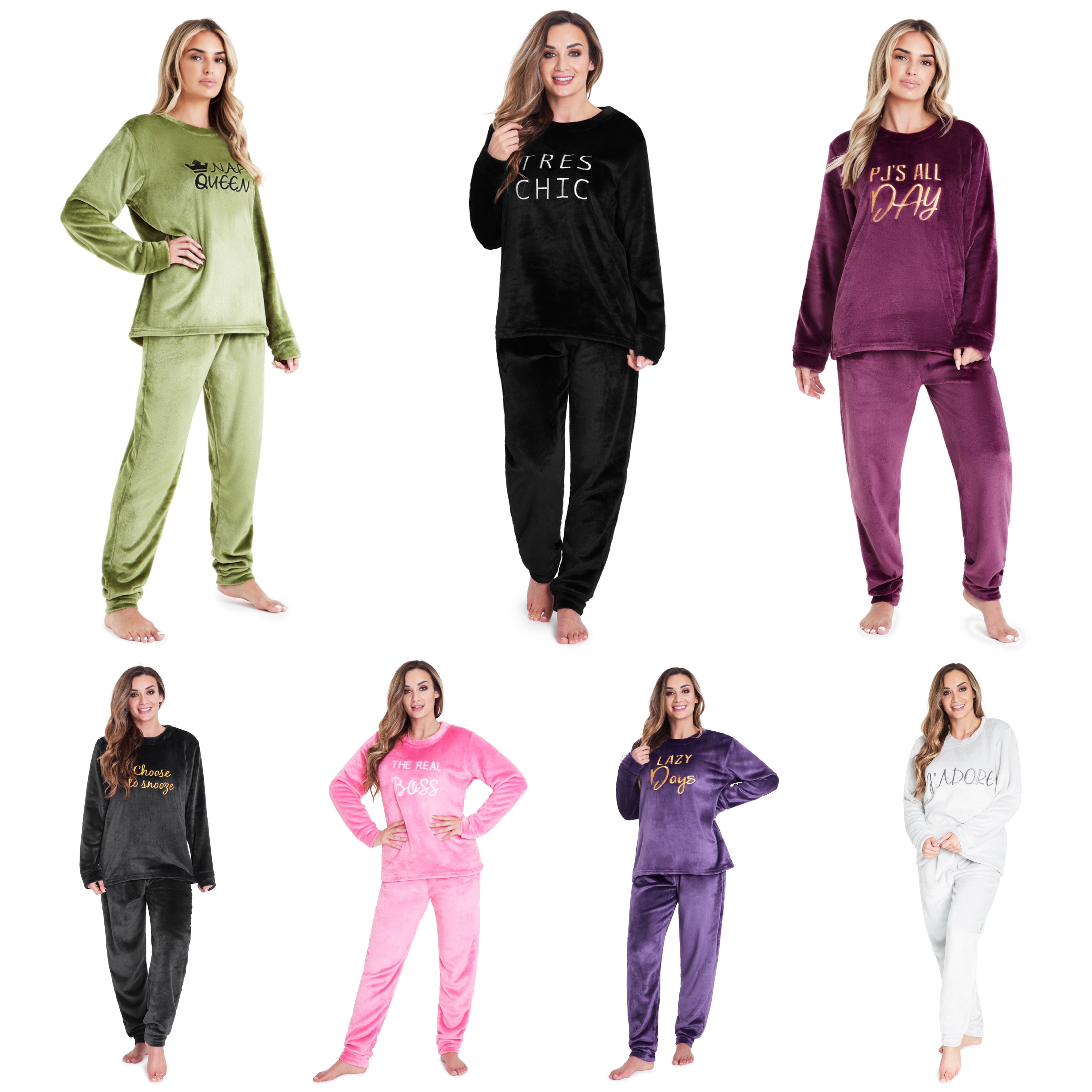 citycomfort-pyjama-polaire-femme-haut-pantalon image 1