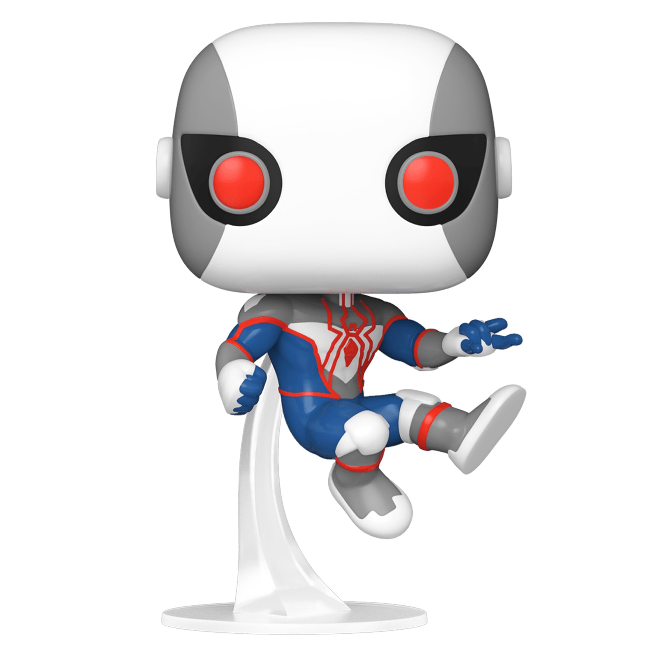 funko-pop-marvel-spider-man-bug-eyes-armor-blanc-bleu-vinyle image 2