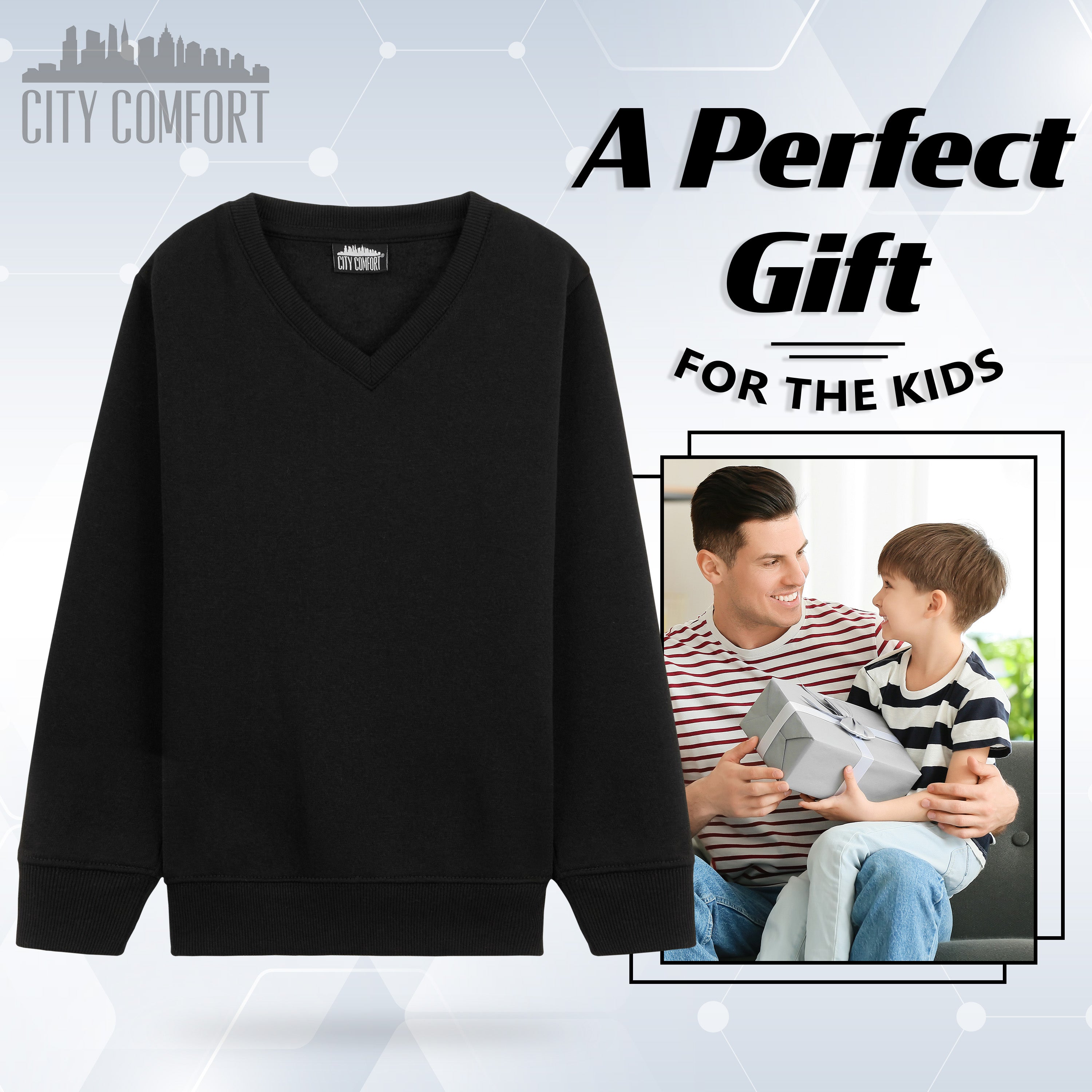 get-trend-citycomfort-pull-col-v-gar-on-noir-3-4-ans image 4