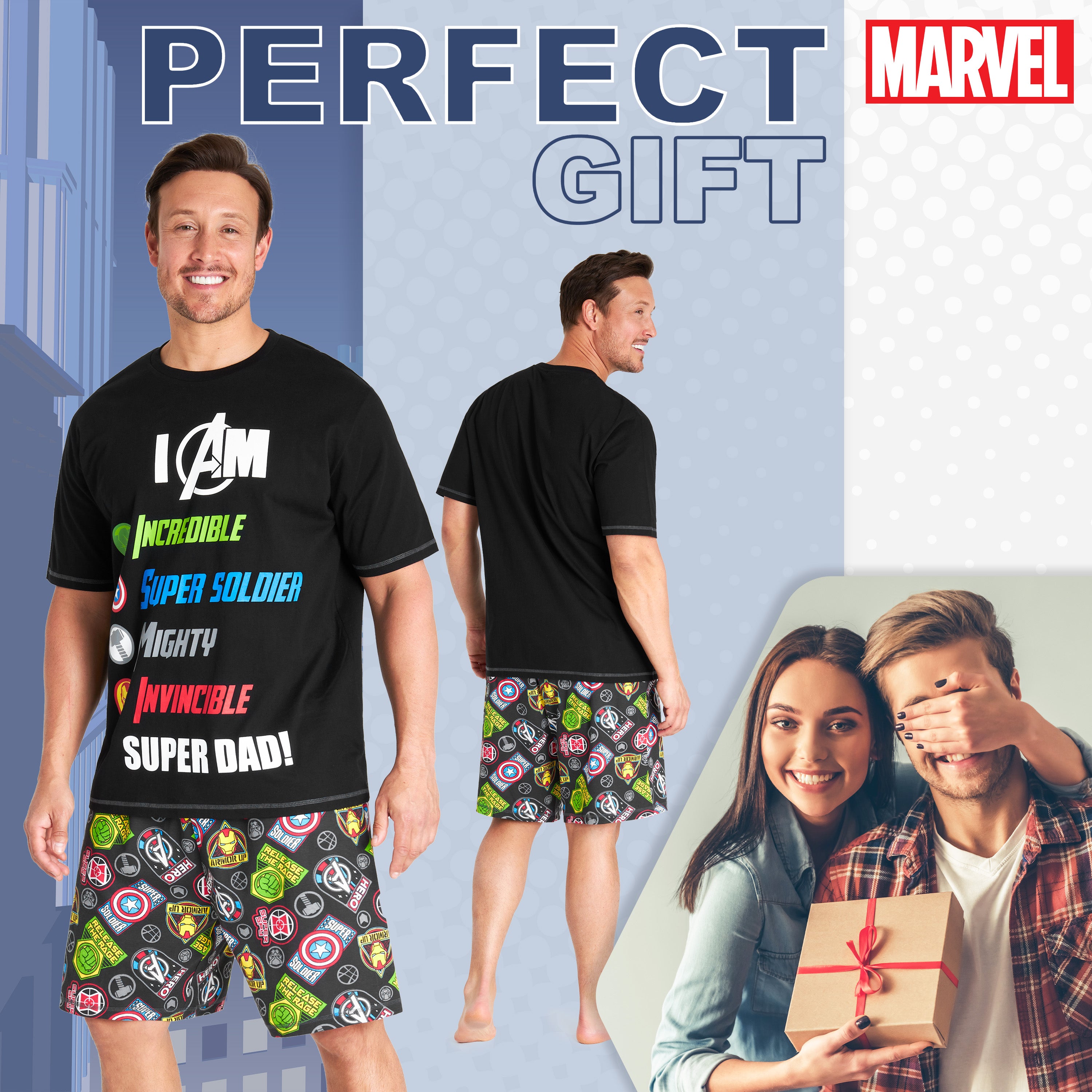 get-trend-men-pyjama-avengers-homme-manches-courtes-taille-l image 3