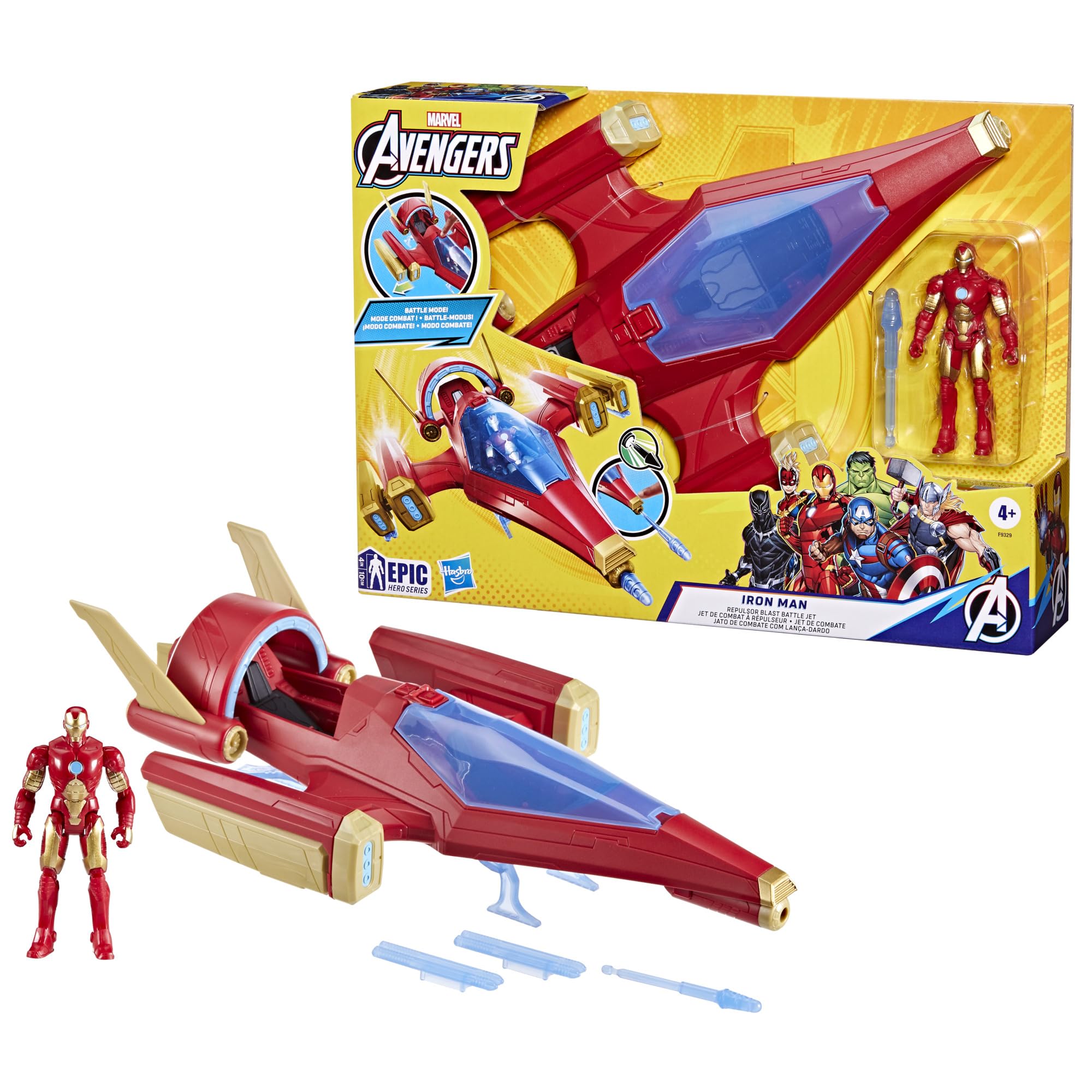 hasbro-iron-man-jet-r-pulseur-epic-hero-10-cm image 3
