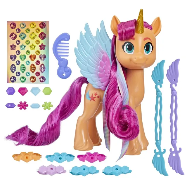 my-little-pony-sunny-starscout-poney-coiffer-15-cm-accessoires image 1