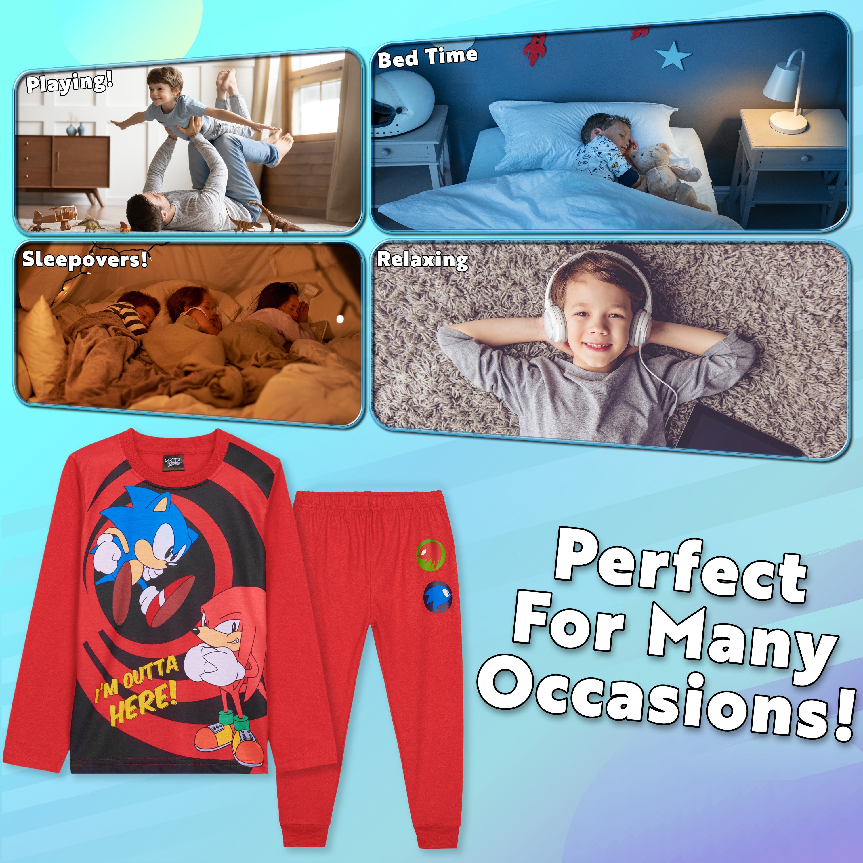 sonic-shadow-pyjama-gar-on-manches-longues-shadow-2-pi-ces image 3