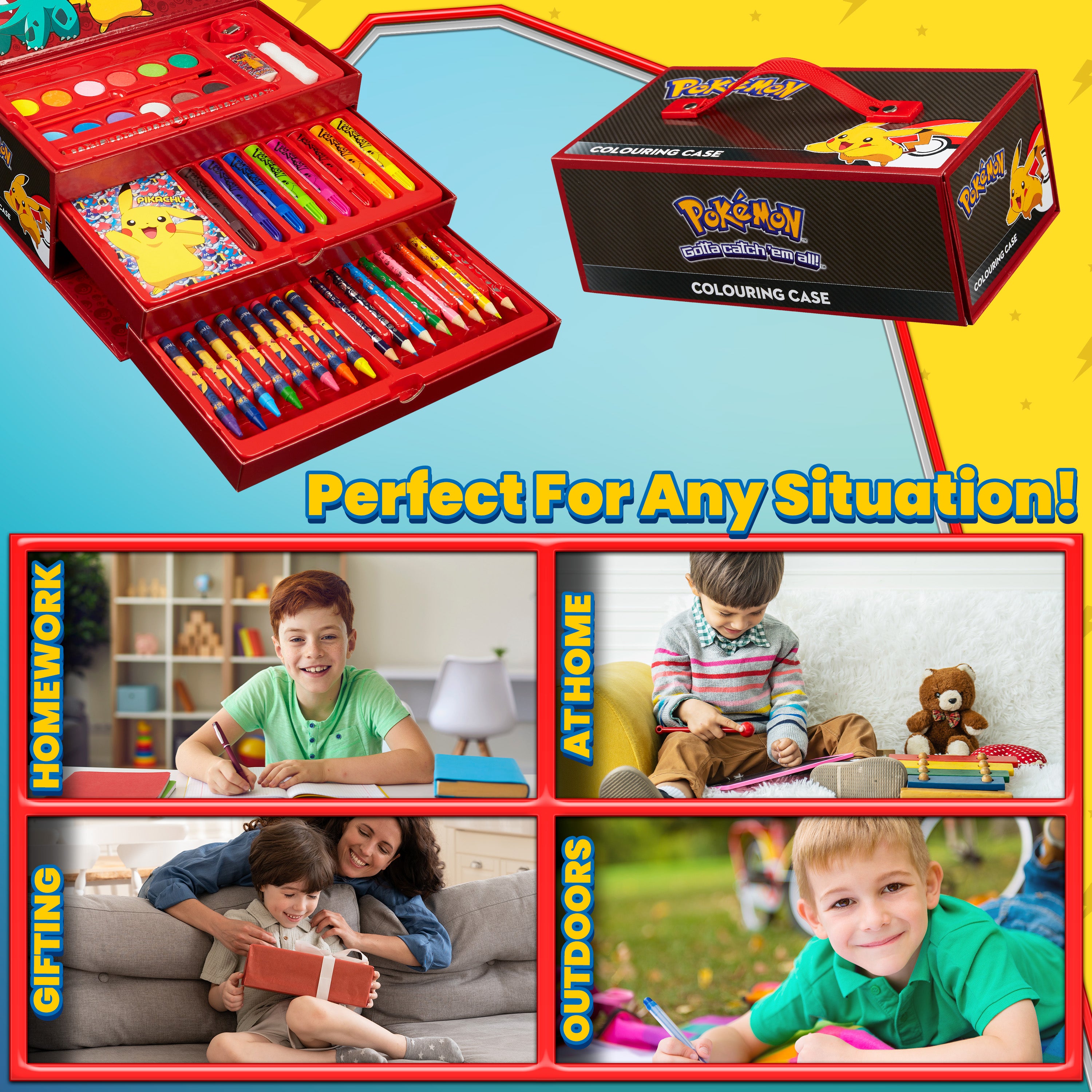 pok-mon-coffret-dessin-enfant-40-pi-ces-mallette-noir-rouge image 6
