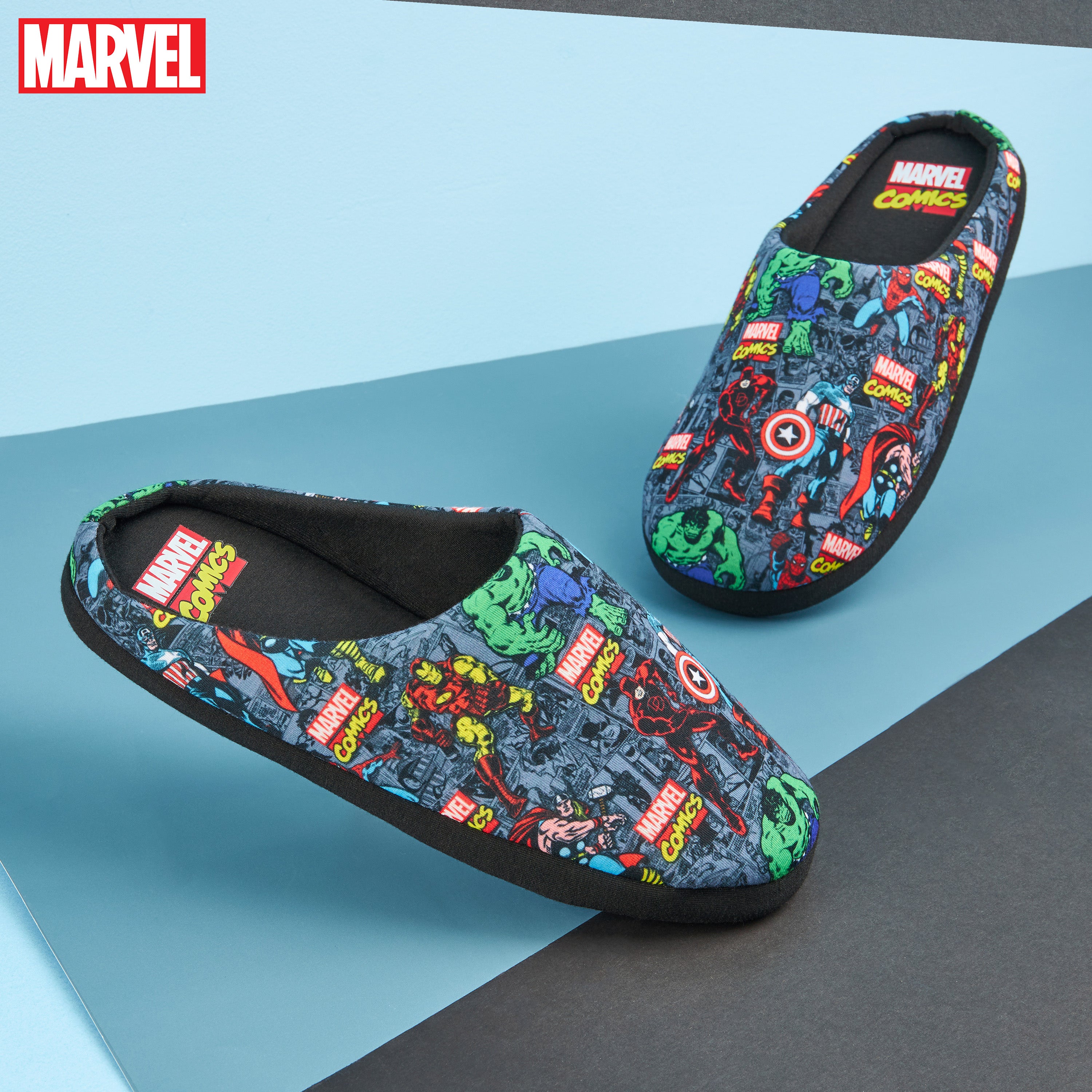 marvel-avengers-mules-chaussons-homme-ouverts-comics-42-43 image 3