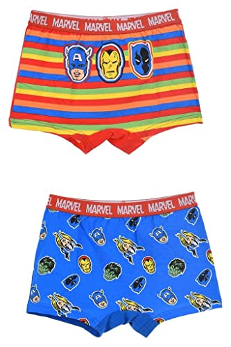 marvel-avengers-boxers-gar-on-coton-bleu-lot-2-6-8-ans image 2