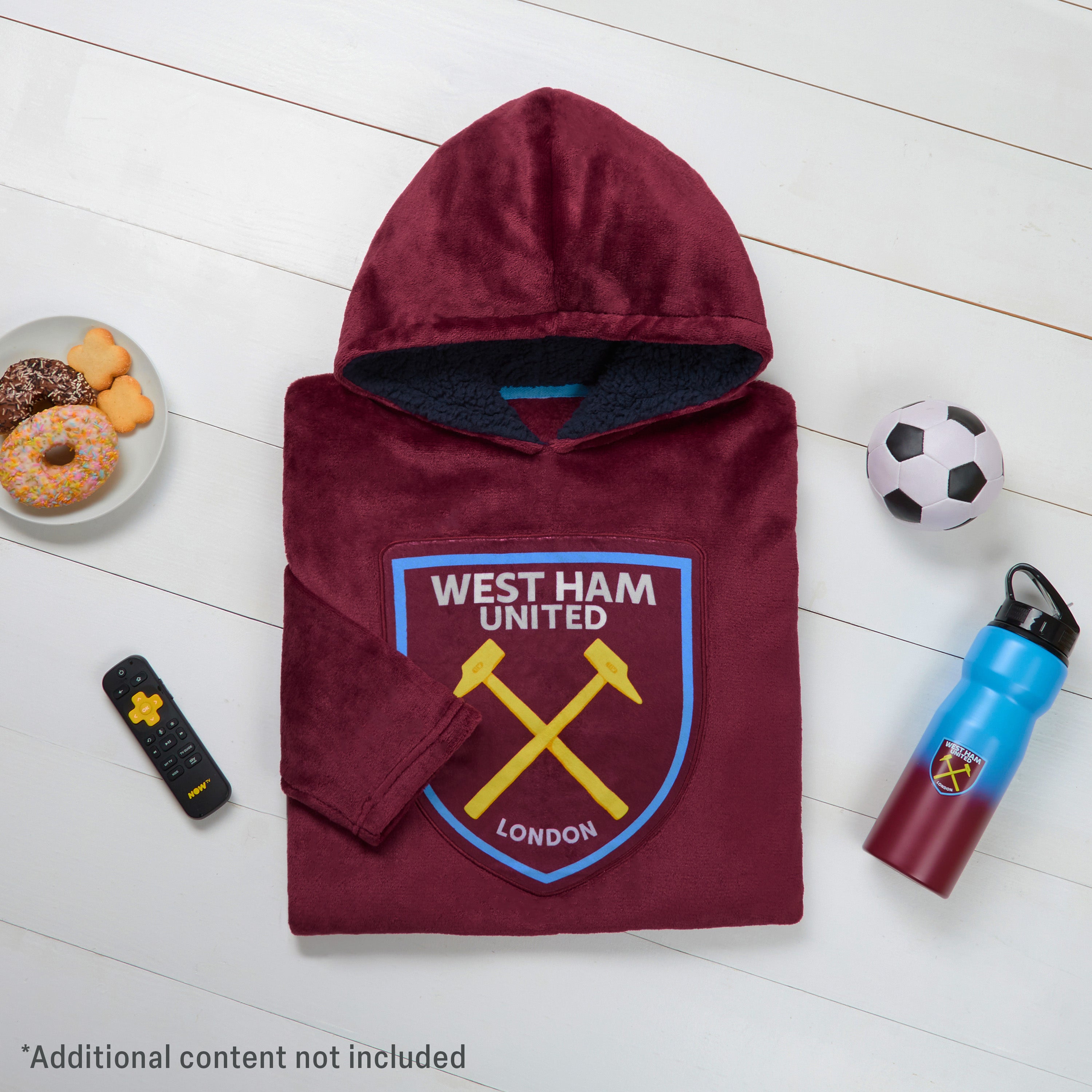 west-ham-plaid-hoodie-poncho-polaire-oversize-homme image 2