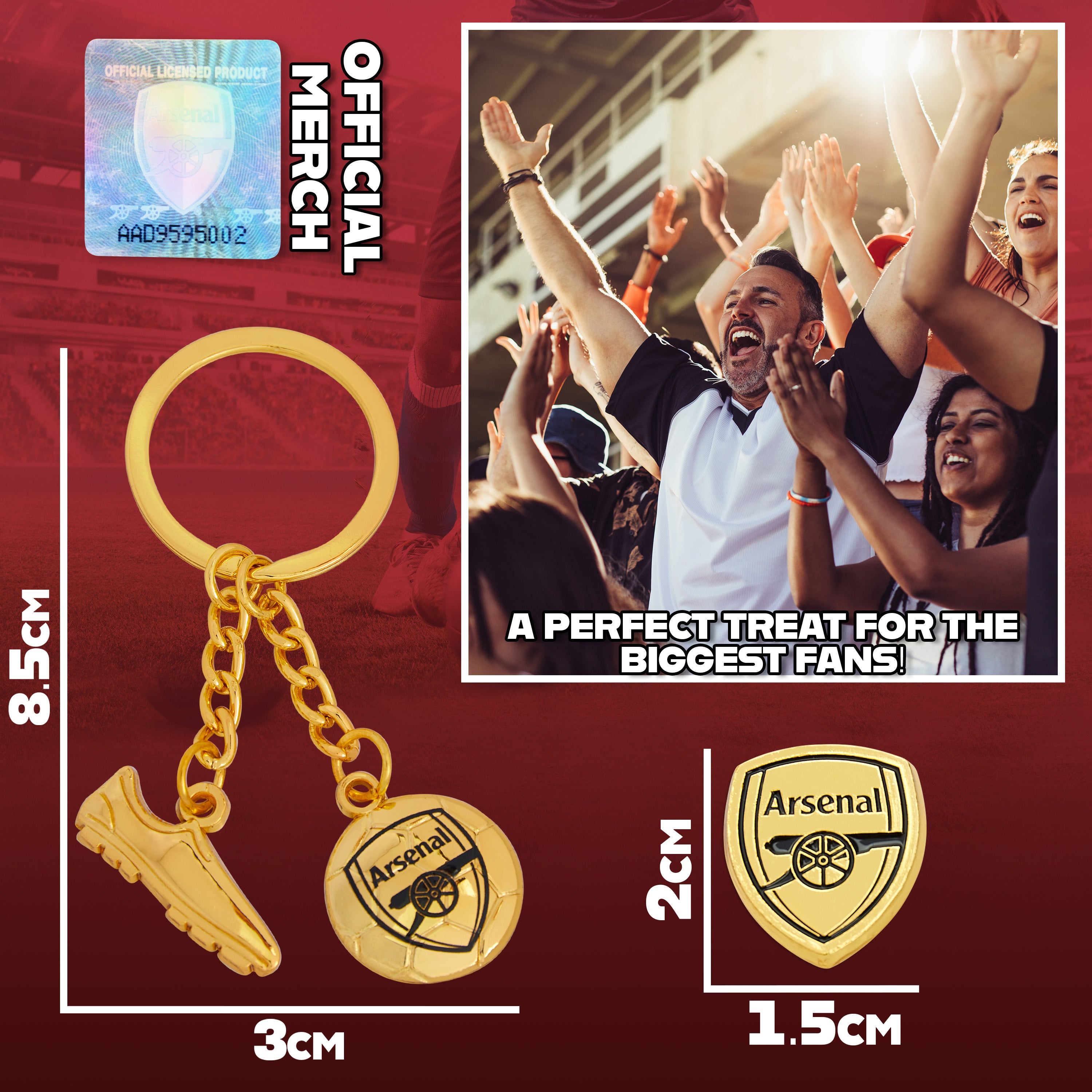 arsenal-porte-cl-s-pin-s-badge-supporter-coffret-2-pi-ces image 6